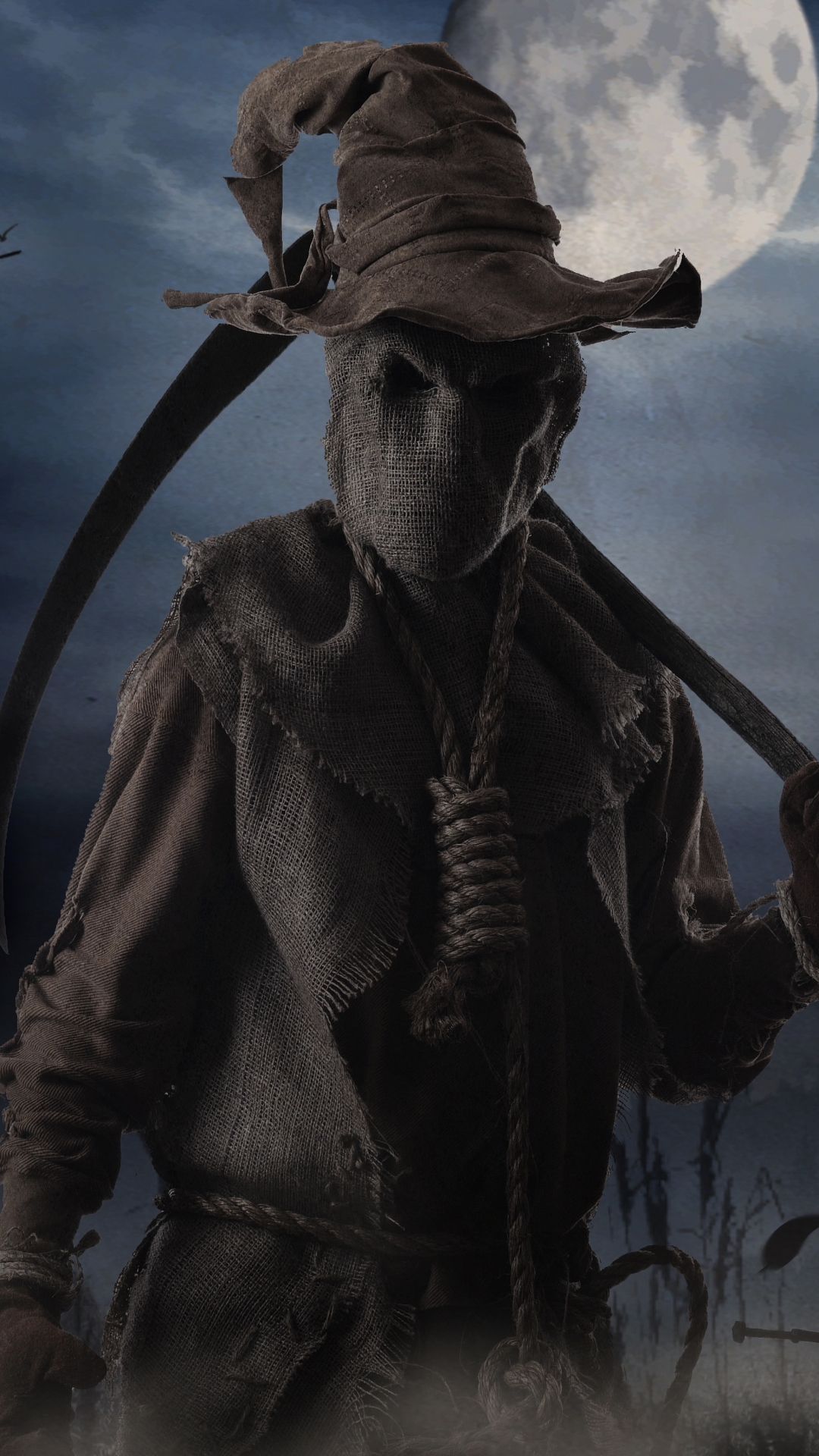 Download mobile wallpaper Dark, Scarecrow for free.