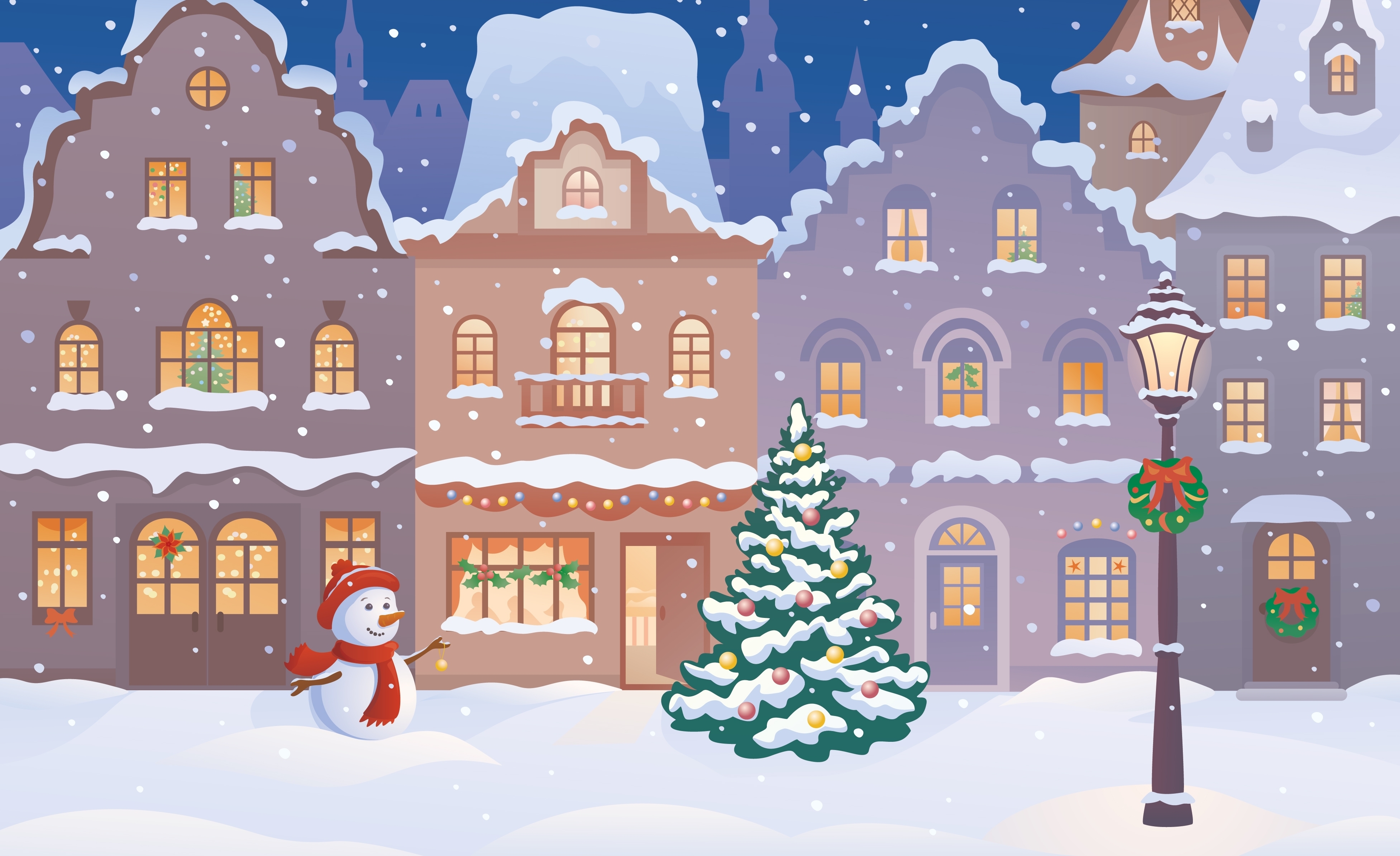 Téléchargez gratuitement l'image Noël, Vacances, Sapin De Noël, Bonhomme De Neige sur le bureau de votre PC