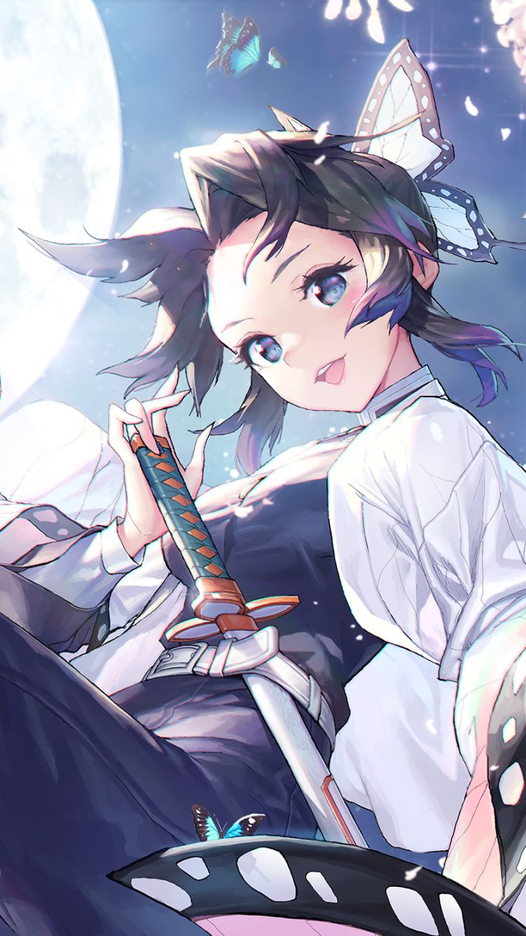 Descarga gratuita de fondo de pantalla para móvil de Animado, Demon Slayer: Kimetsu No Yaiba, Shinobu Kochou.