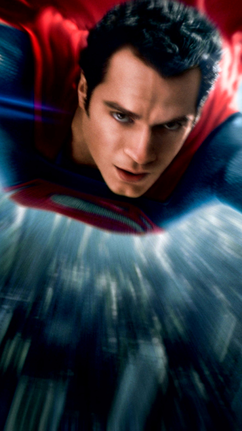 Download mobile wallpaper Superman, Man Of Steel, Movie, Henry Cavill for free.
