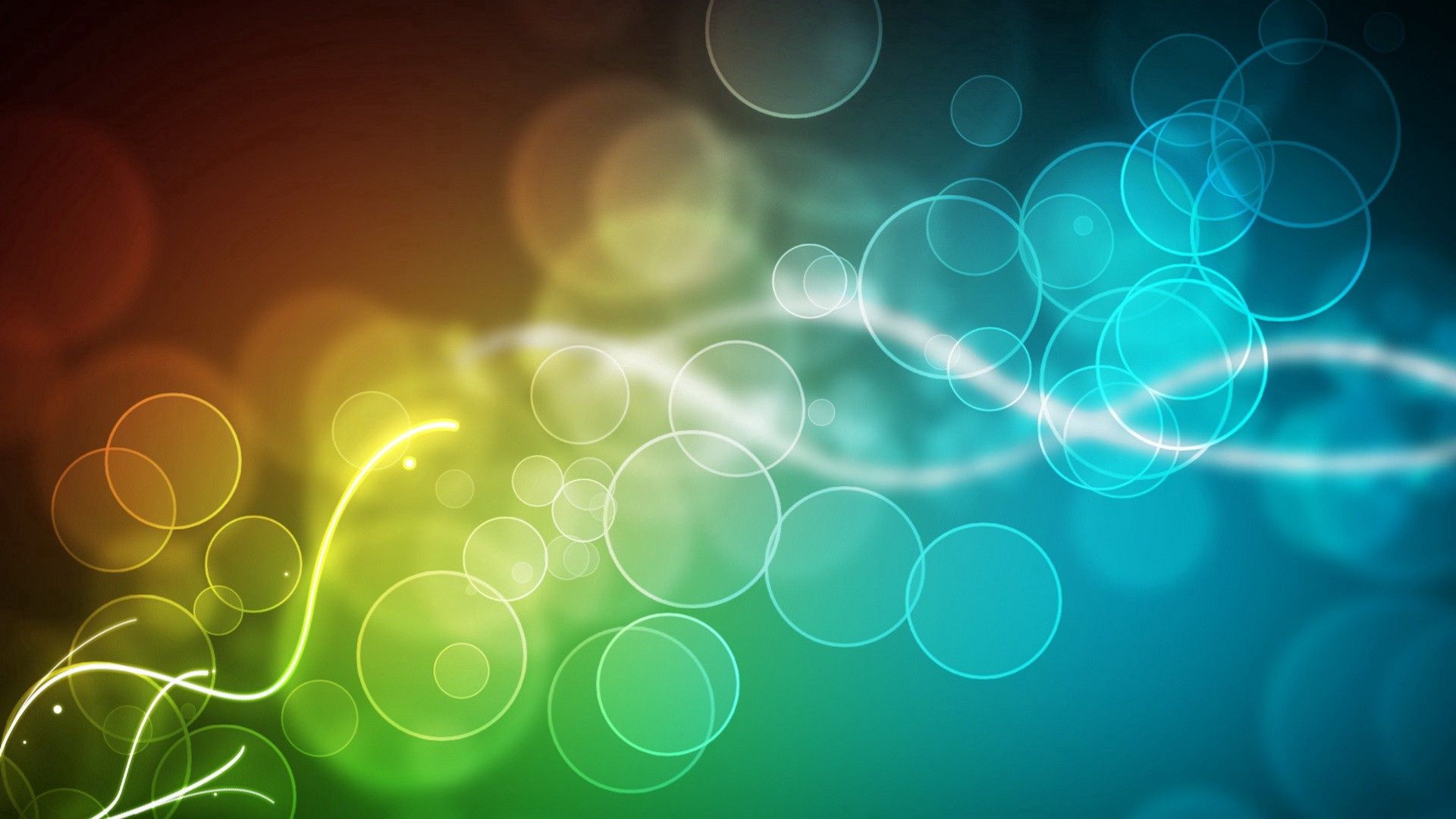 Free download wallpaper Abstract, Glare, Circles, Motley, Wavy, Multicolored on your PC desktop