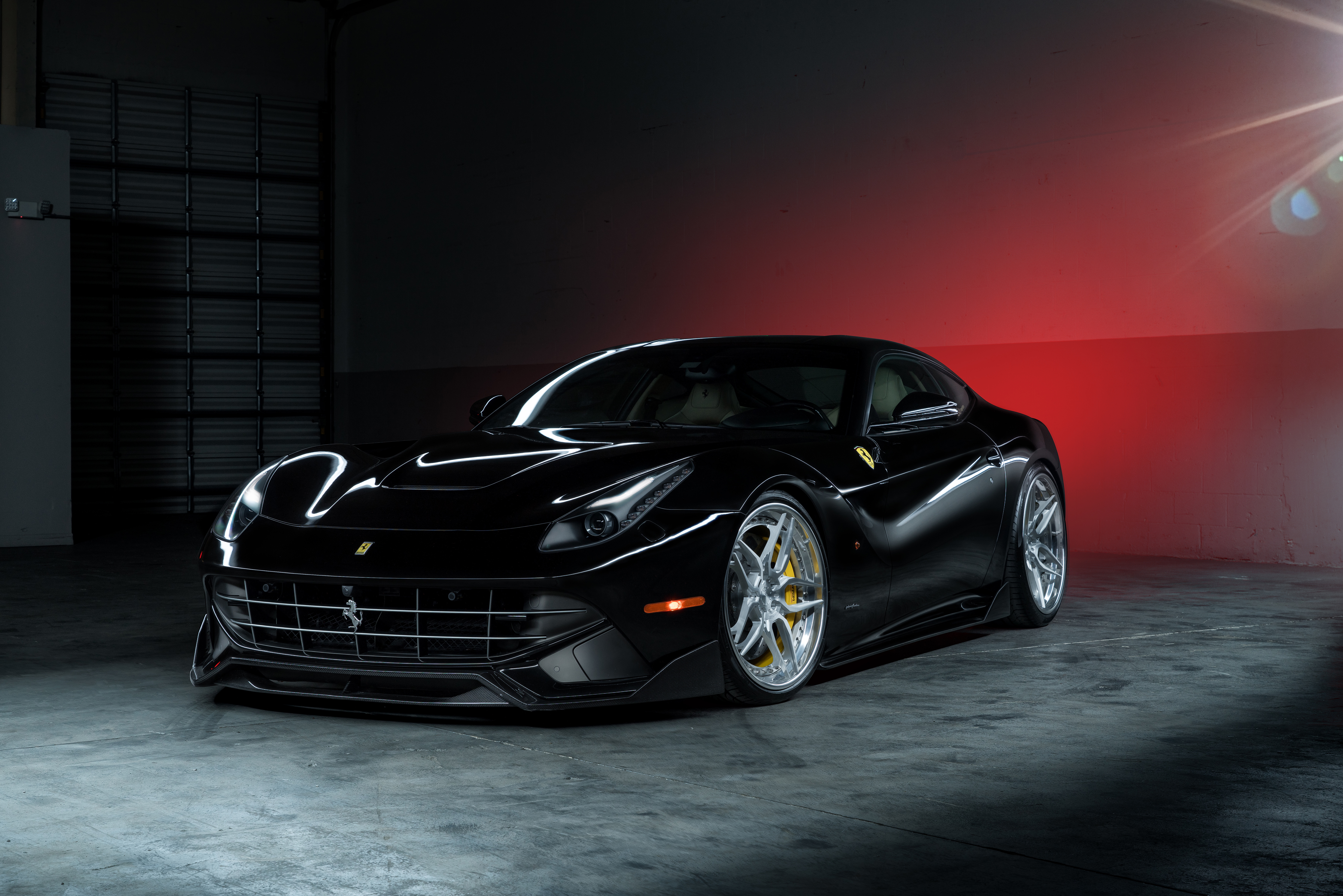 Laden Sie das Ferrari, Autos, Fahrzeuge, Schwarzes Auto, Ferrari F12 Berlinetta-Bild kostenlos auf Ihren PC-Desktop herunter