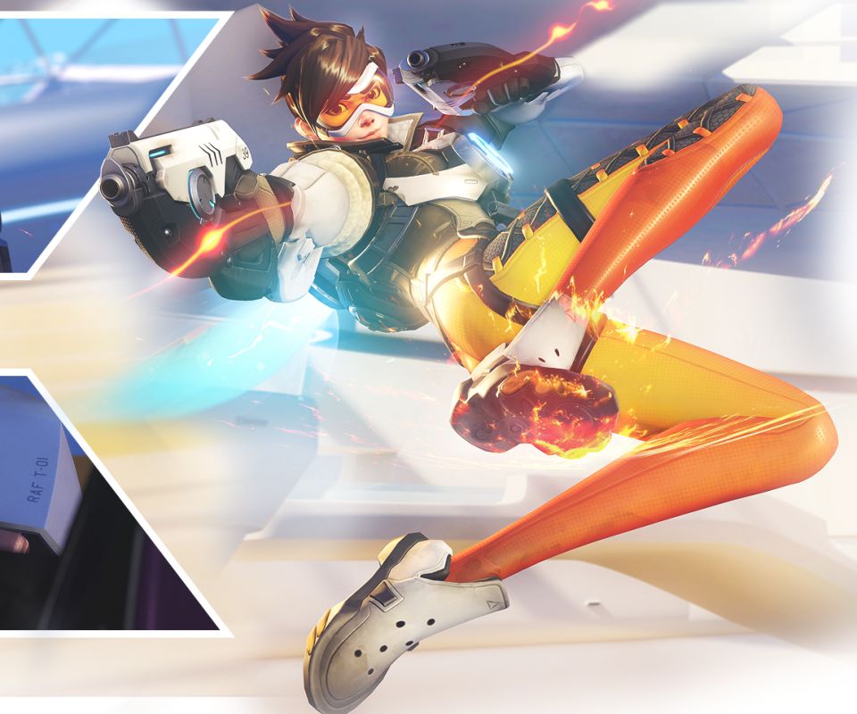 Download mobile wallpaper Overwatch, Video Game, Gun, Blizzard Entertainment, Tracer (Overwatch), Lena Oxton for free.