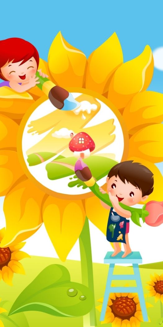 Papel de parede para celular: Flores, Girassóis, Crianças, Imagens ...