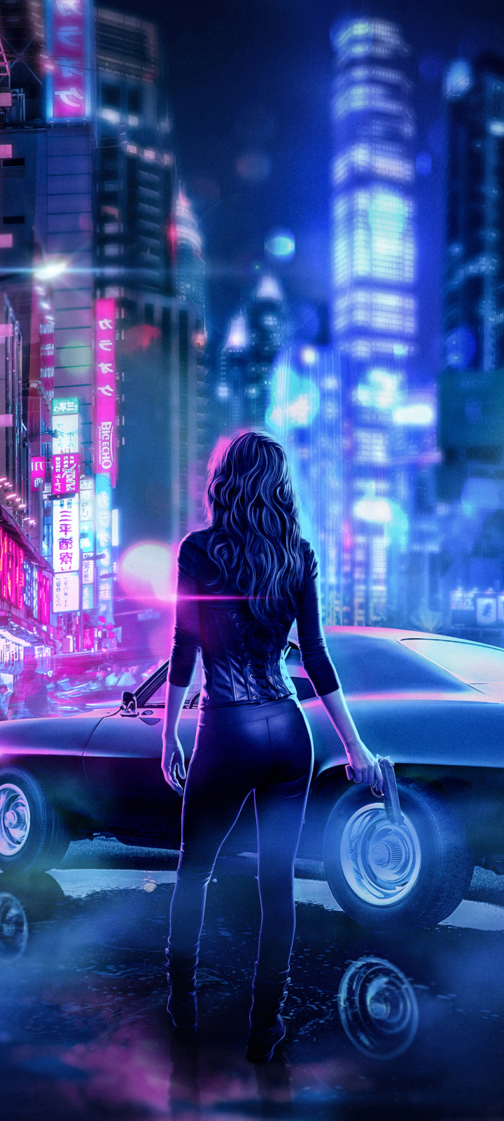 Download mobile wallpaper Night, Video Game, Cyberpunk 2077 for free.
