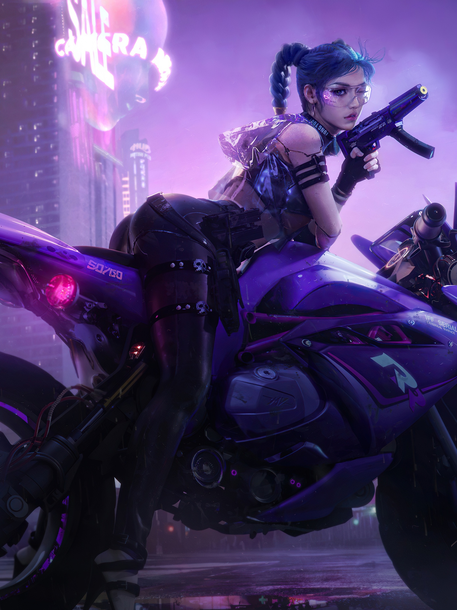 Download mobile wallpaper Cyberpunk, Sci Fi, Futuristic for free.