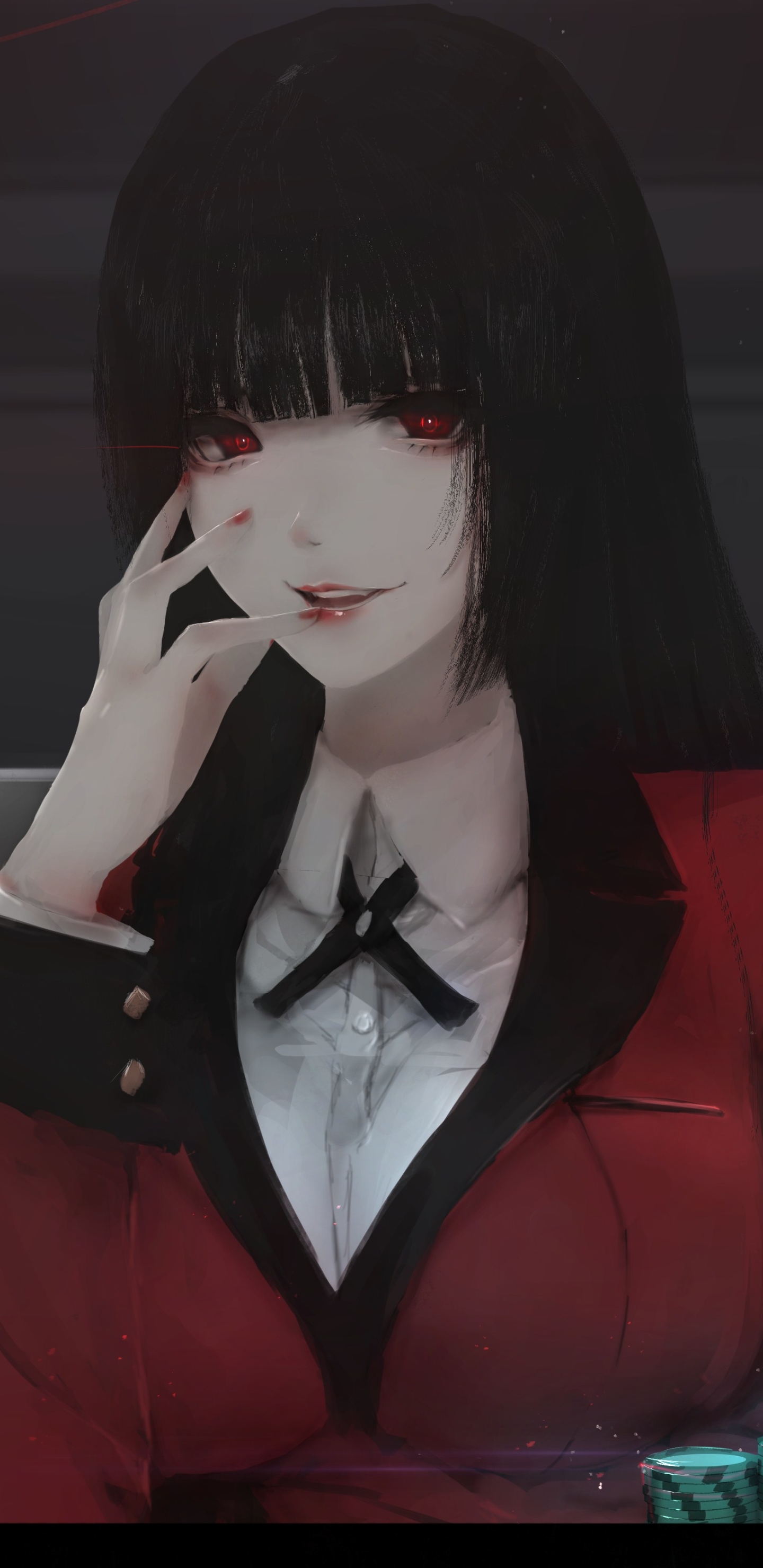 Download mobile wallpaper Anime, Red Eyes, Long Hair, Yumeko Jabami, Kakegurui for free.