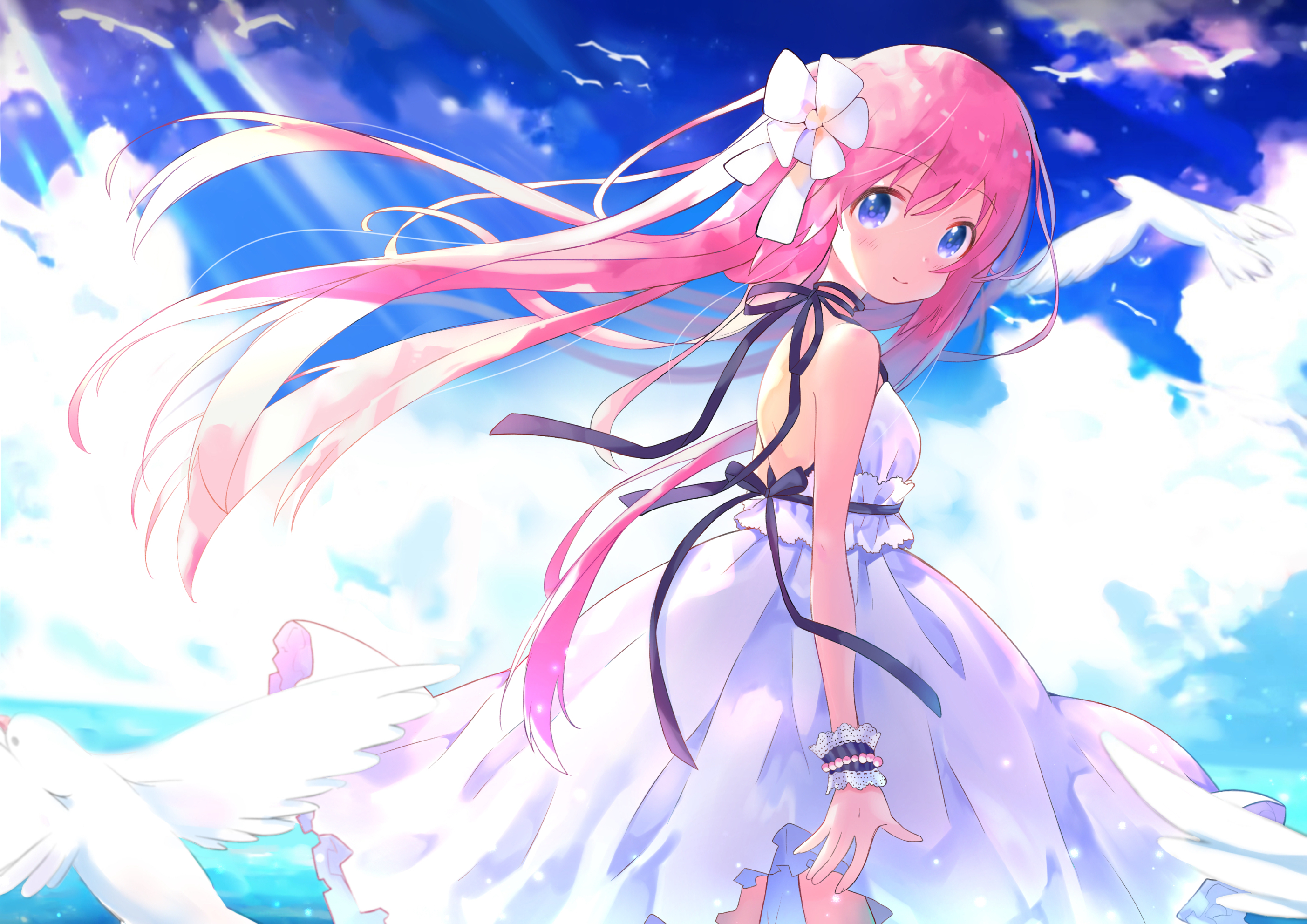 Free download wallpaper Anime, Sky, Original on your PC desktop