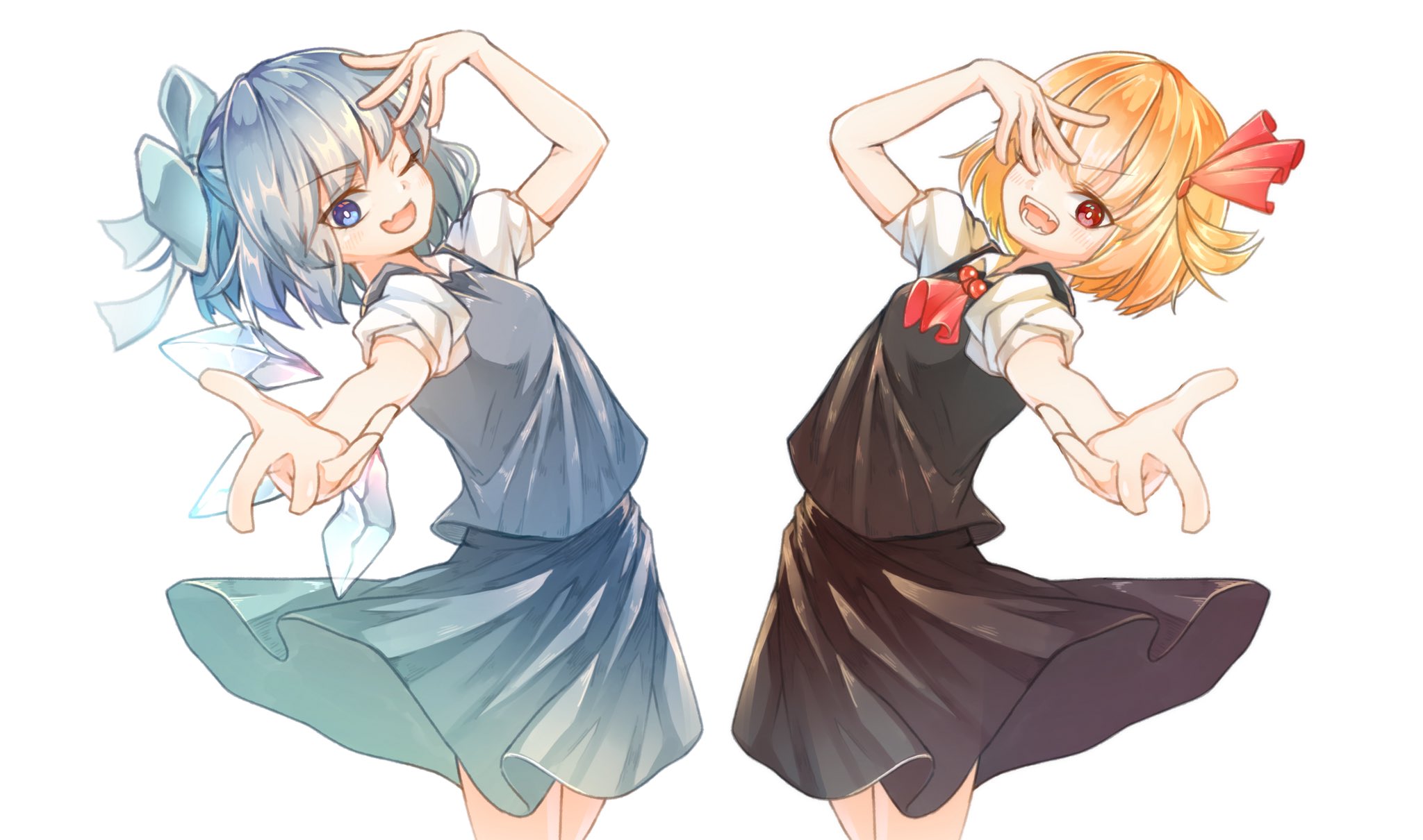 Handy-Wallpaper Animes, Tuhu, Zirno (Touhou), Rumia (Touhou) kostenlos herunterladen.