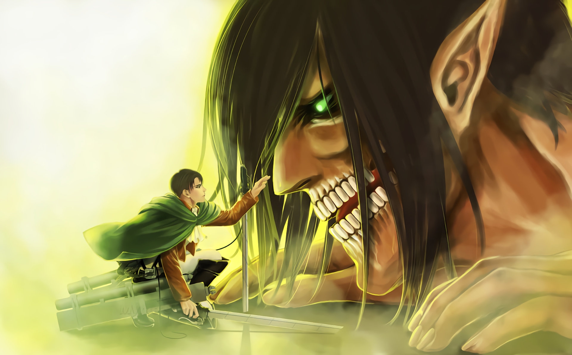 Download mobile wallpaper Anime, Eren Yeager, Shingeki No Kyojin, Attack On Titan, Levi Ackerman for free.