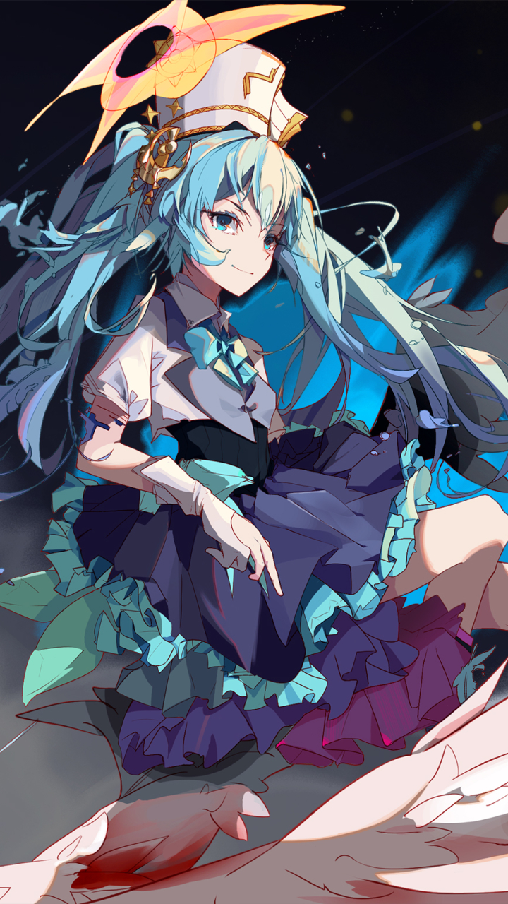 Download mobile wallpaper Anime, Vocaloid, Hat, Blue Eyes, Blue Hair, Hatsune Miku for free.