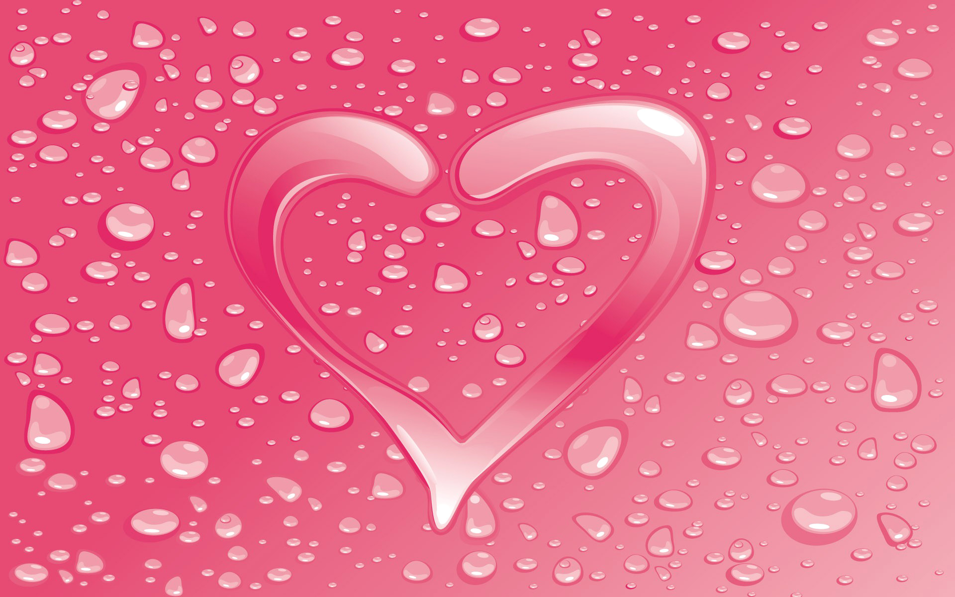 Download mobile wallpaper Pink, Heart, Artistic, Water Drop for free.
