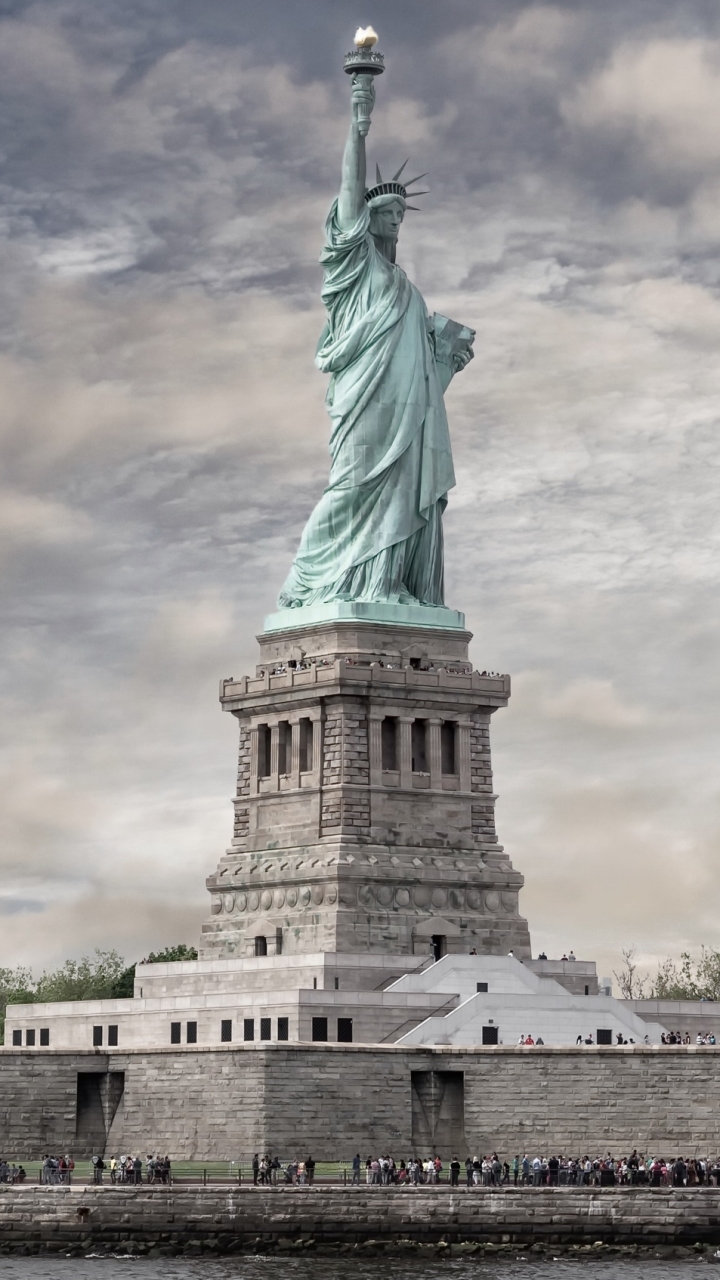Descarga gratuita de fondo de pantalla para móvil de Estatua De La Libertad, Ee Uu, Estatua, Nueva York, Monumento, Hecho Por El Hombre.