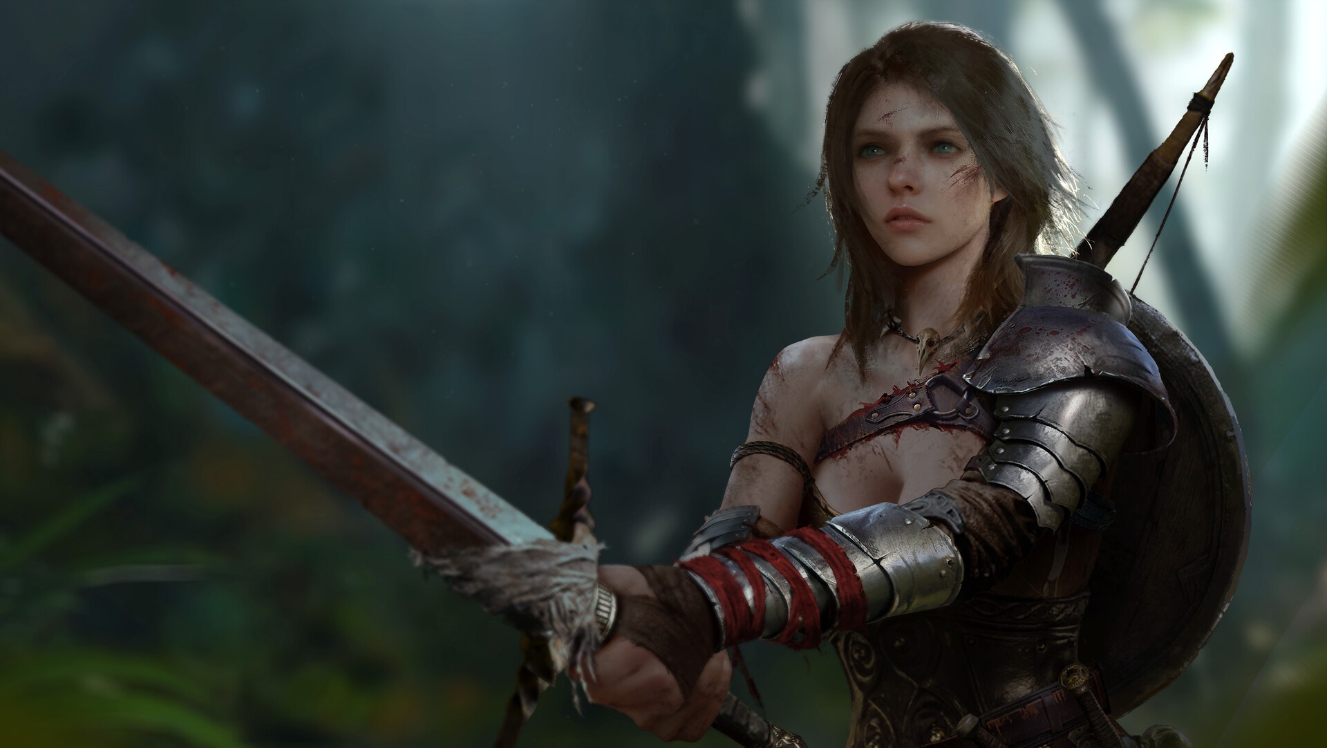 Free download wallpaper Fantasy, Sword, Women Warrior, Woman Warrior on your PC desktop