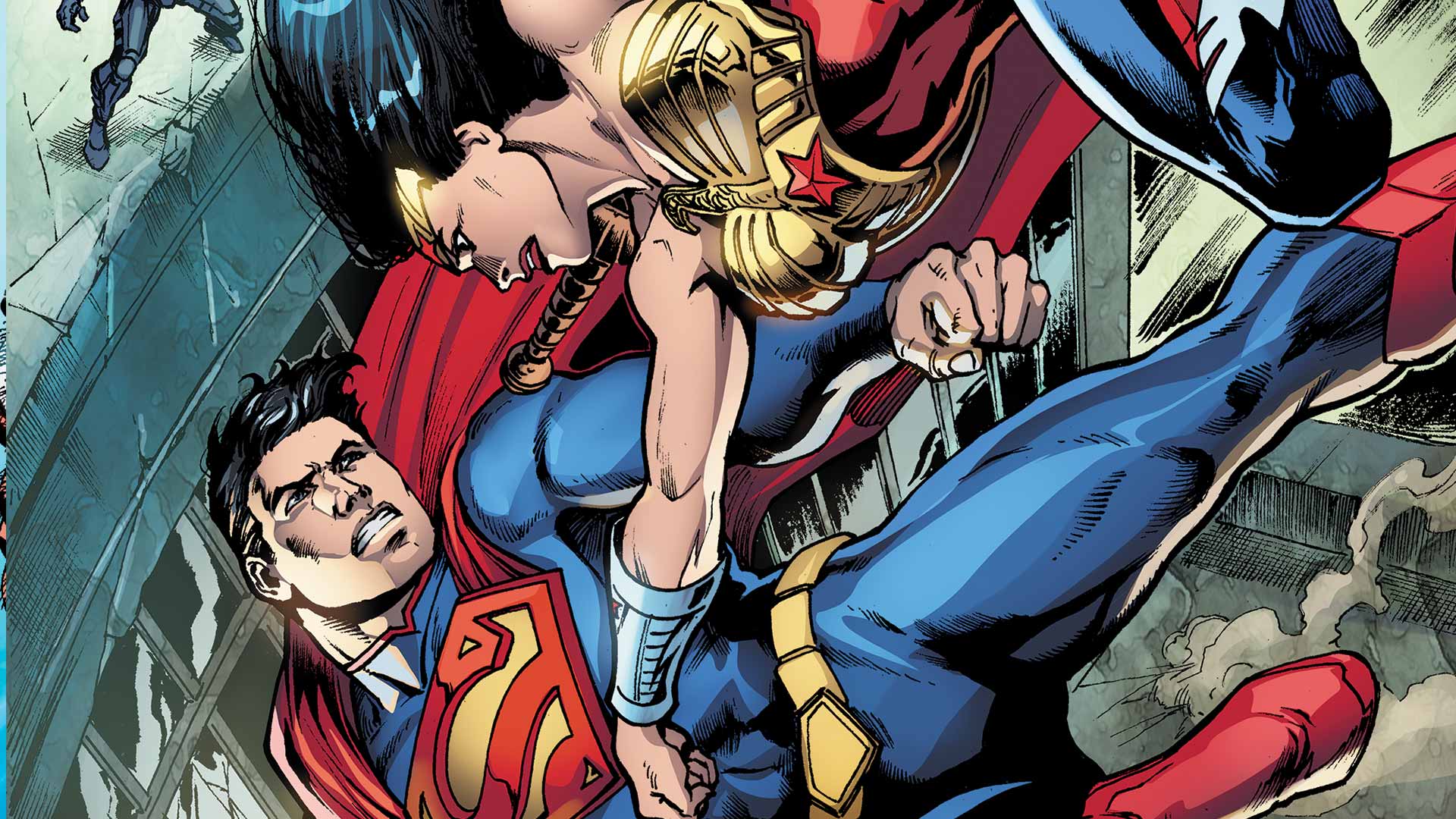 Laden Sie das Comics, Dc Comics, Diana Prinz, Übermensch, Wonderwoman, Injustice: Gods Among Us-Bild kostenlos auf Ihren PC-Desktop herunter