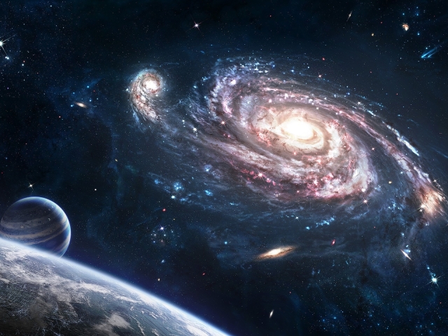 Скачать обои бесплатно Космос, Звезды, Галактика, Пространство, Планета, Научная Фантастика картинка на рабочий стол ПК