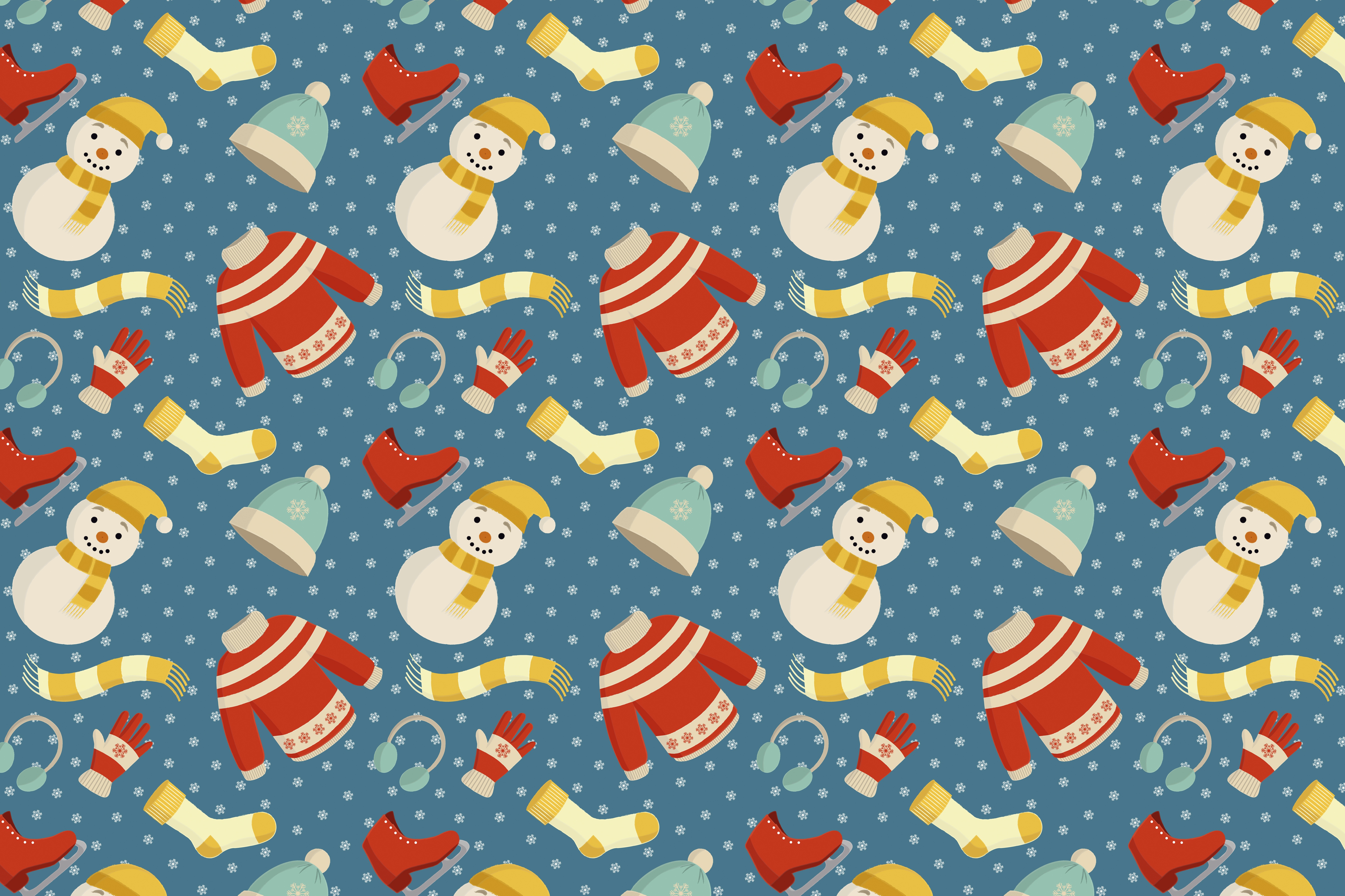 Free download wallpaper Snowman, Pattern, Christmas, Holiday on your PC desktop