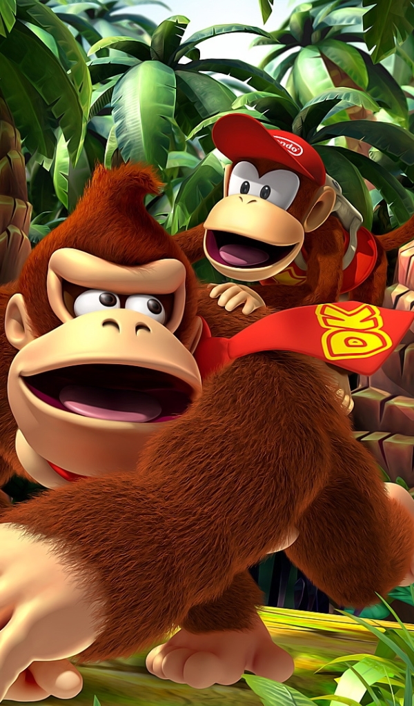 video game, donkey kong country returns, diddy kong, donkey kong cellphone