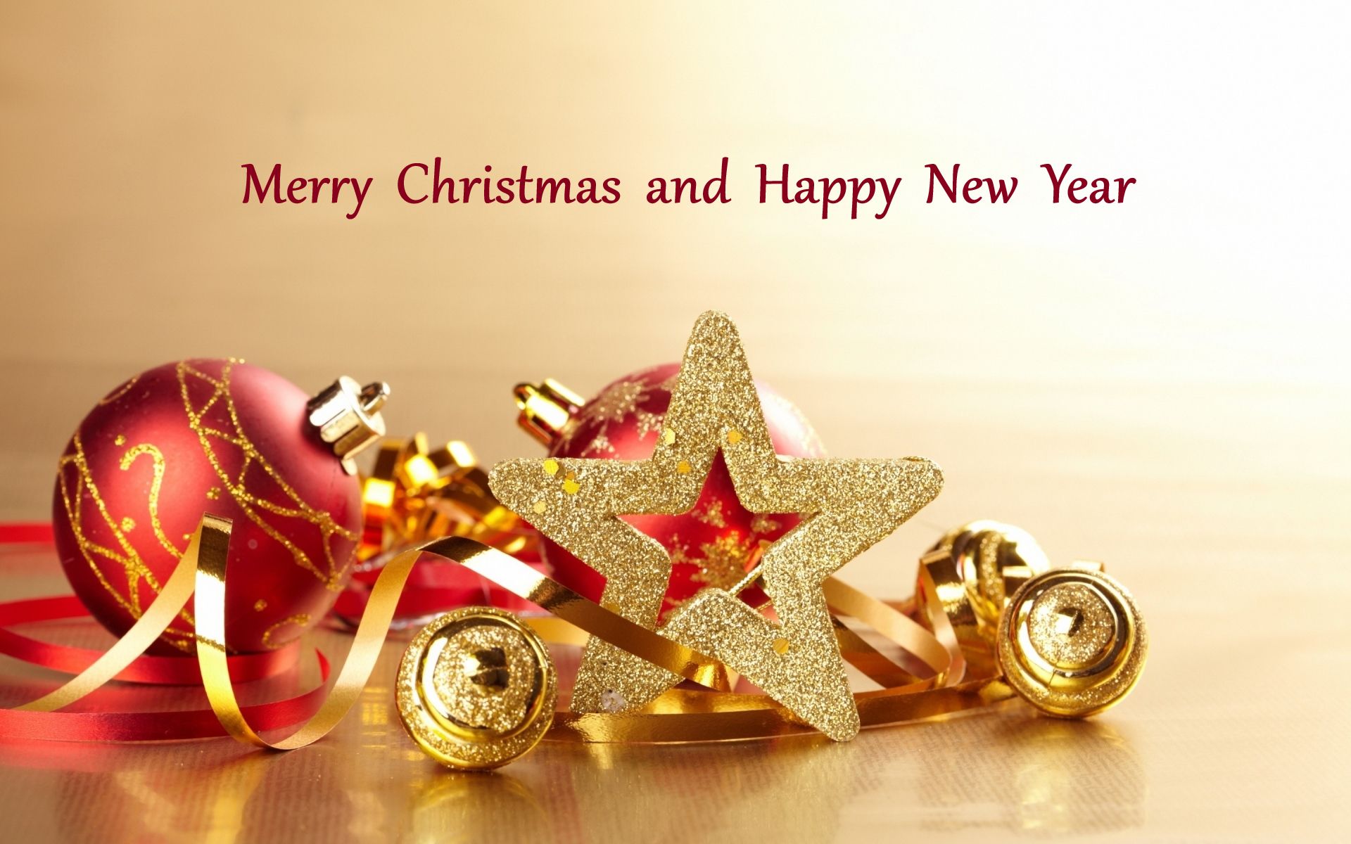 Free download wallpaper New Year, Christmas, Holiday, Decoration, Golden, Star, Merry Christmas, Happy New Year on your PC desktop