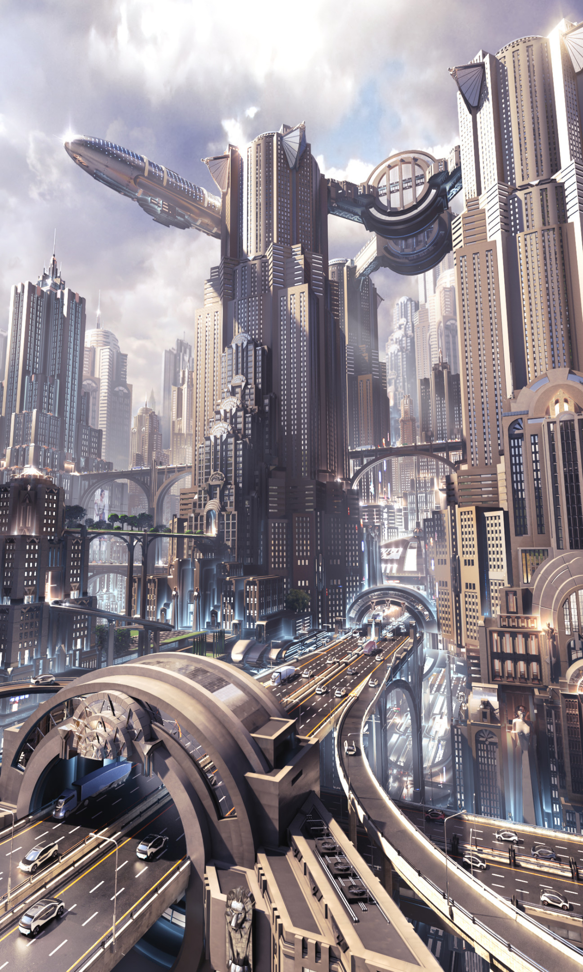 Download mobile wallpaper City, Sci Fi for free.