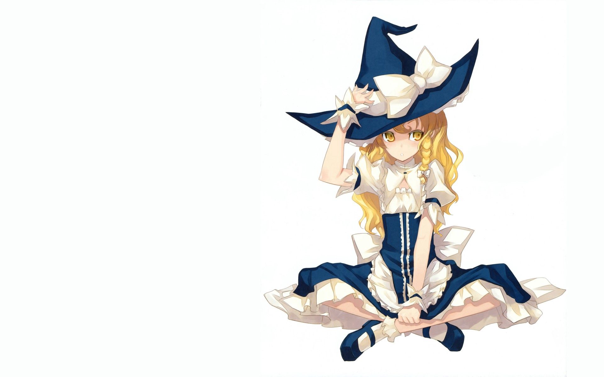 anime, blue, girl, blonde, costume, enchantress, sorceress