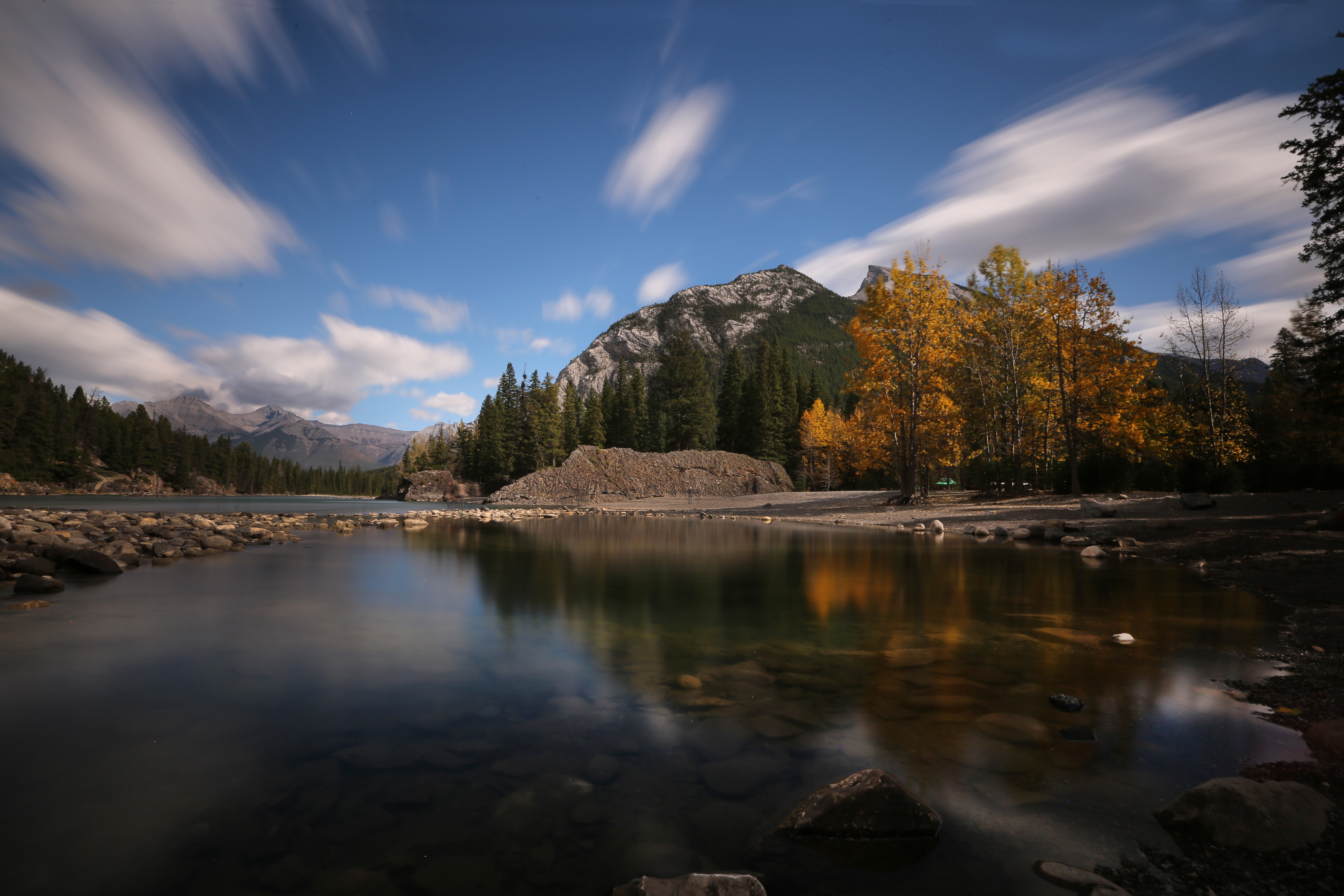 Download mobile wallpaper Earth, River, Alberta, Banff National Park for free.