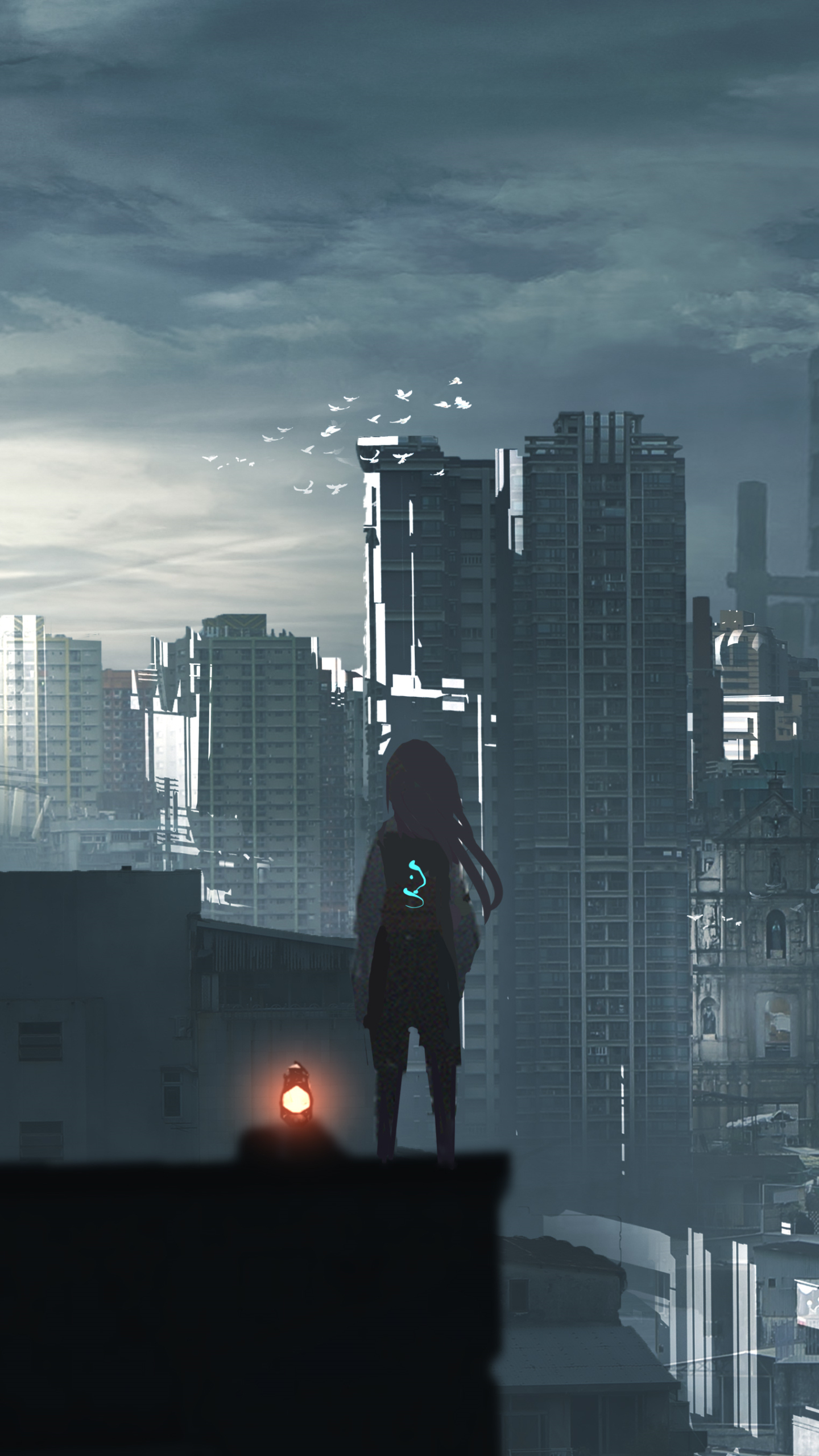 Download mobile wallpaper Anime, City for free.