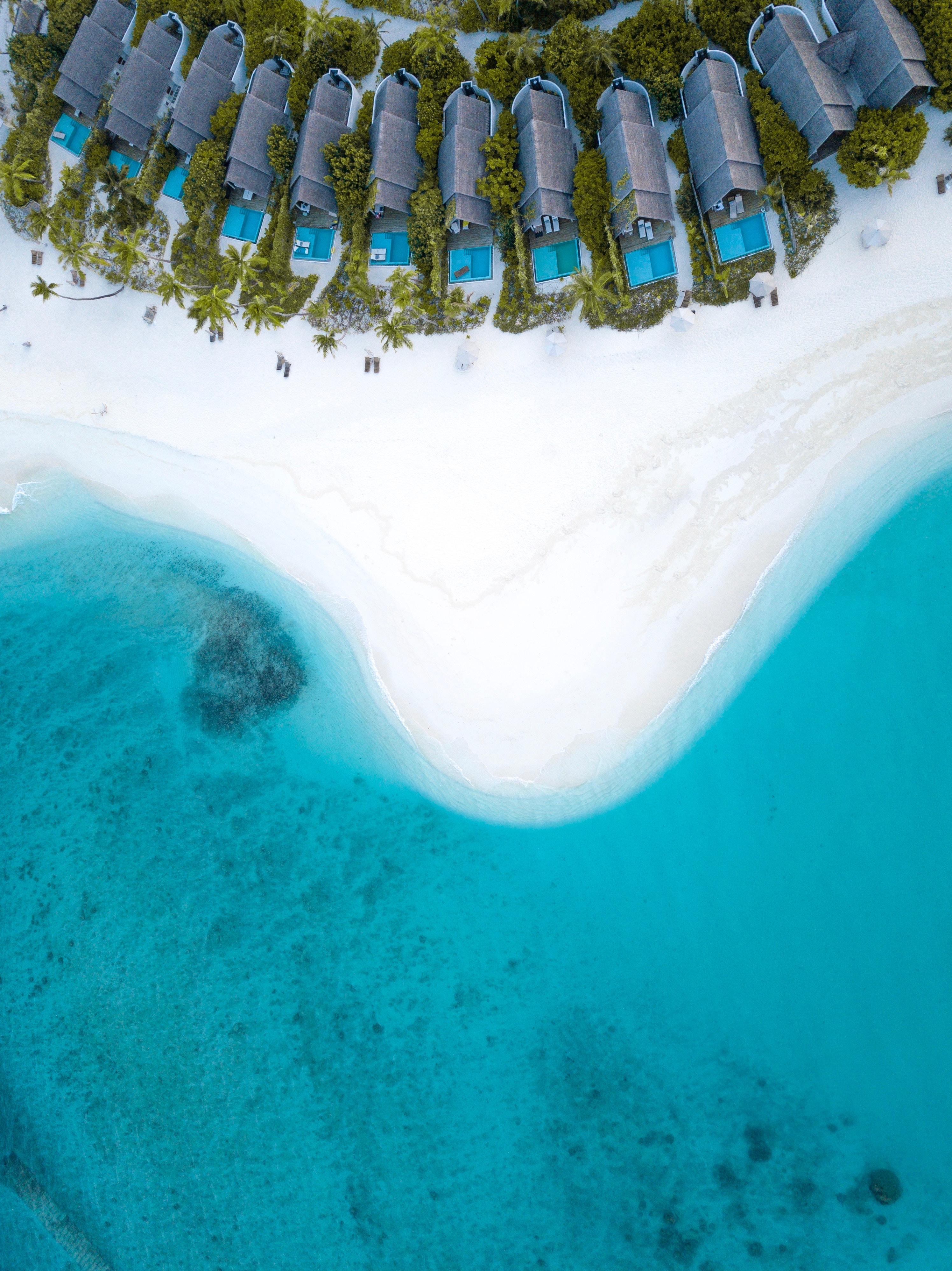 97682 télécharger le fond d'écran plage, nature, sable, vue d'en haut, vue d’en haut, côte, océan, paradis, maldives - économiseurs d'écran et images gratuitement