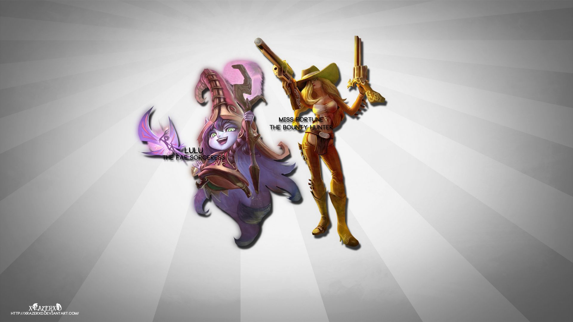 Baixar papel de parede para celular de League Of Legends, Videogame, Miss Fortune (League Of Legends), Lulu (Liga Das Lendas) gratuito.