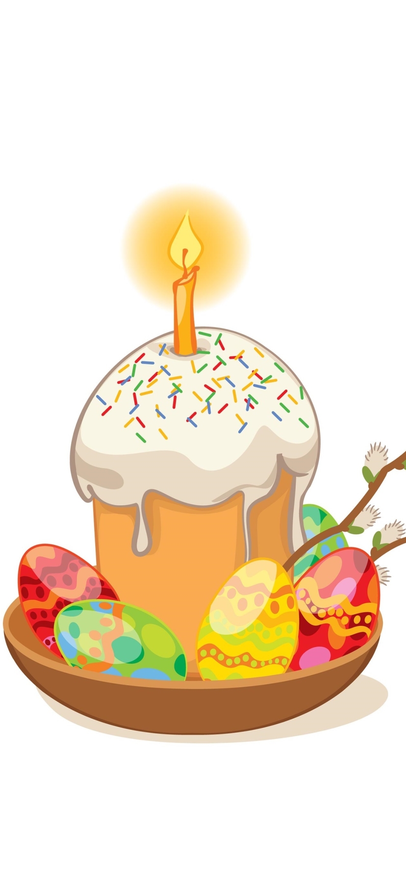 Descarga gratuita de fondo de pantalla para móvil de Día Festivo, Pastel, Vela, Tarta, Cumpleaños, Minimalista, Huevo De Pascua.