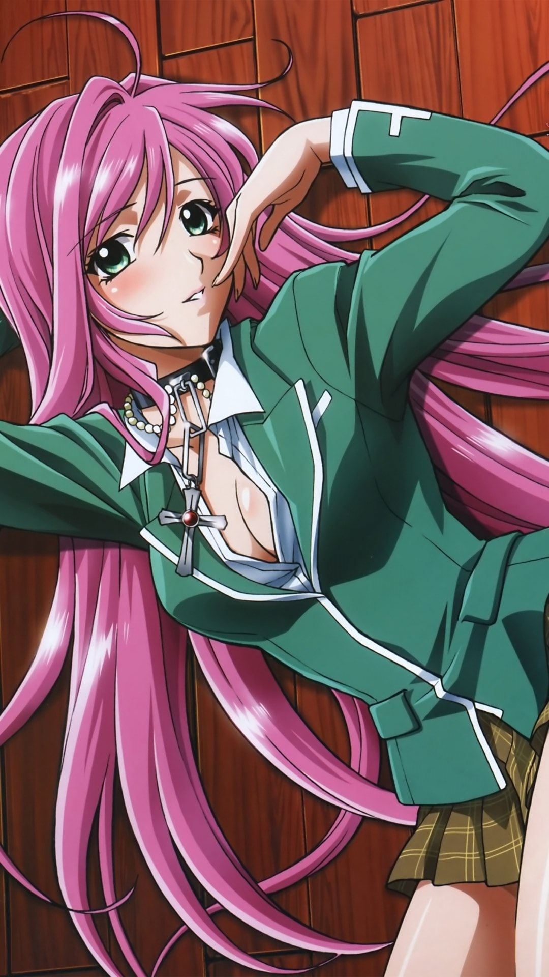 Download mobile wallpaper Anime, Pink Hair, Rosario + Vampire, Moka Akashiya for free.
