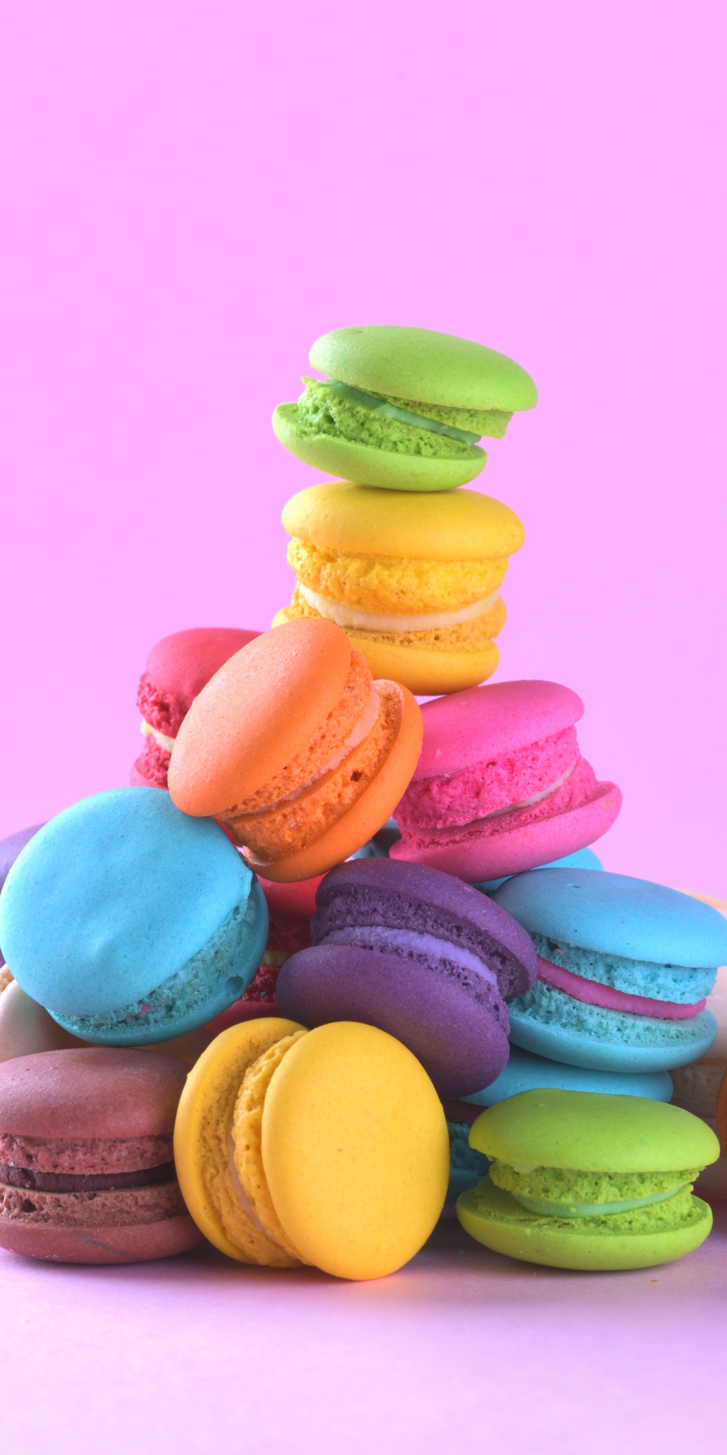 Download mobile wallpaper Food, Colors, Sweets, Macaron for free.