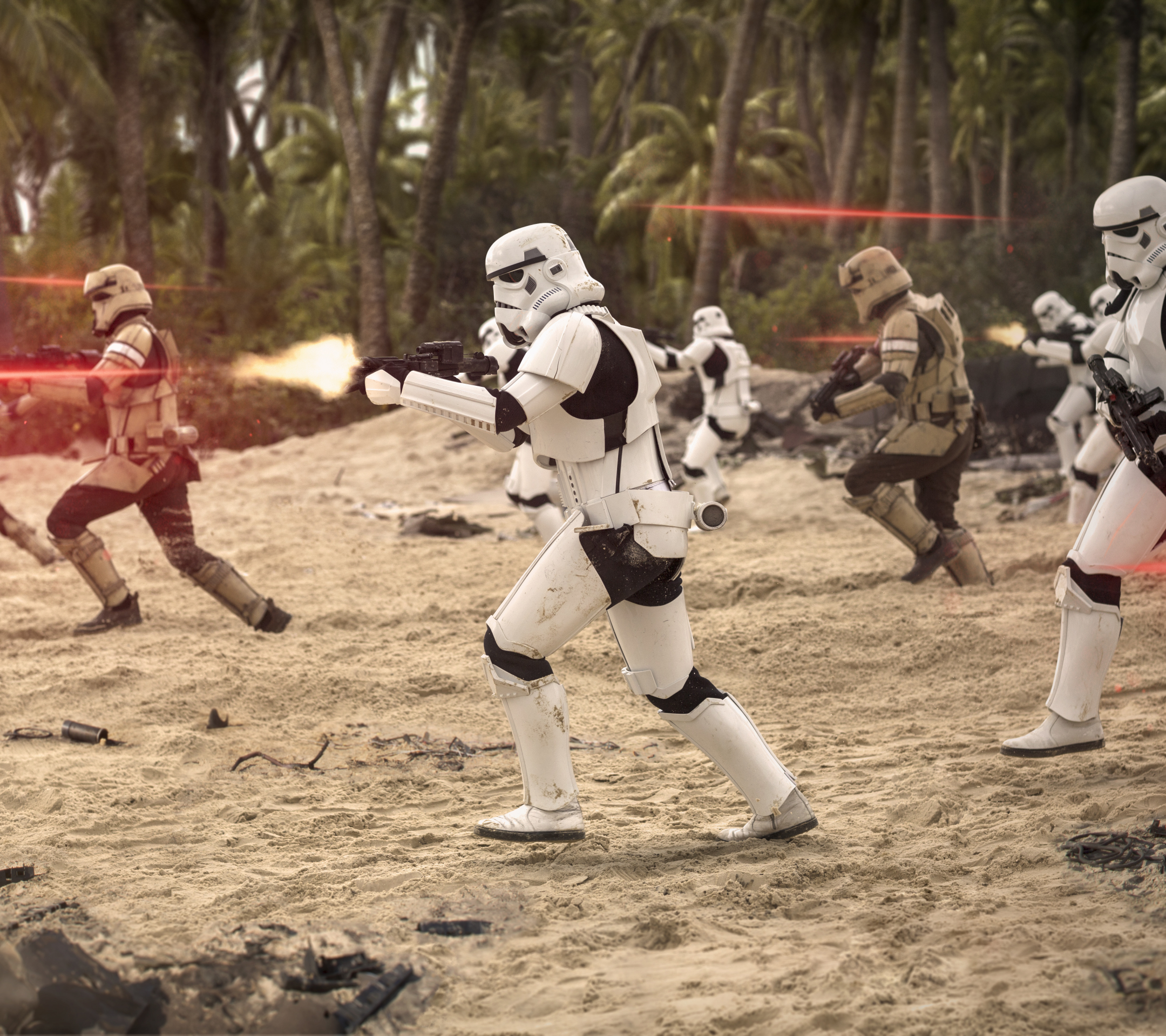 Free download wallpaper Star Wars, Battle, Movie, Stormtrooper, Rogue One: A Star Wars Story on your PC desktop