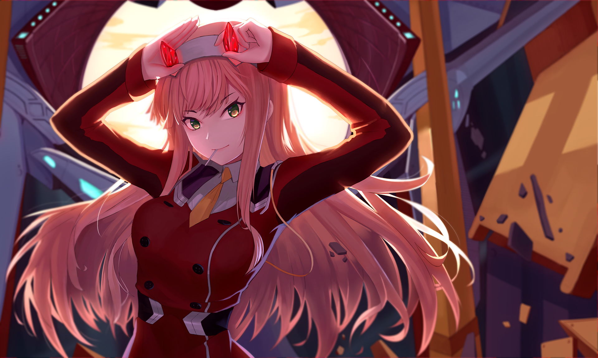 Descarga gratis la imagen Animado, Cabello Rosado, Pelo Largo, Darling In The Franxx, Zero Two (Darling En El Franxx) en el escritorio de tu PC