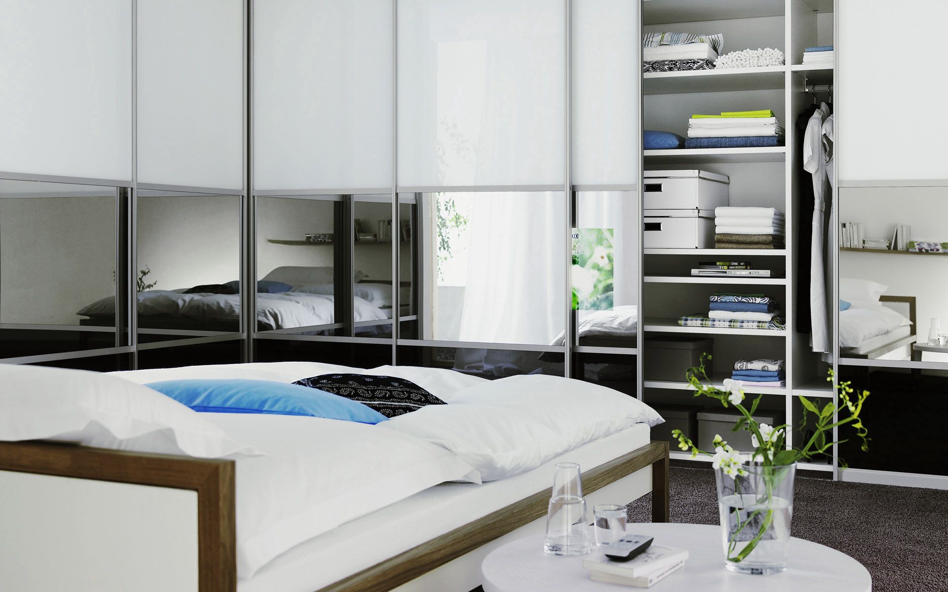 bedroom, interior, miscellanea, miscellaneous, bed, sleeping, cabinets