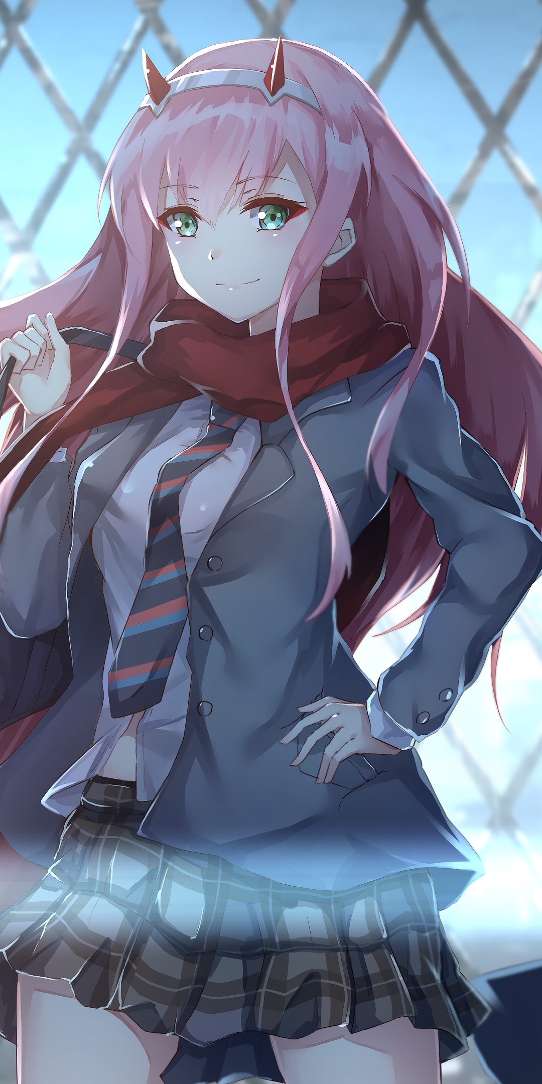 Handy-Wallpaper Animes, Darling In The Franxx, Zero Two (Liebling Im Franxx) kostenlos herunterladen.