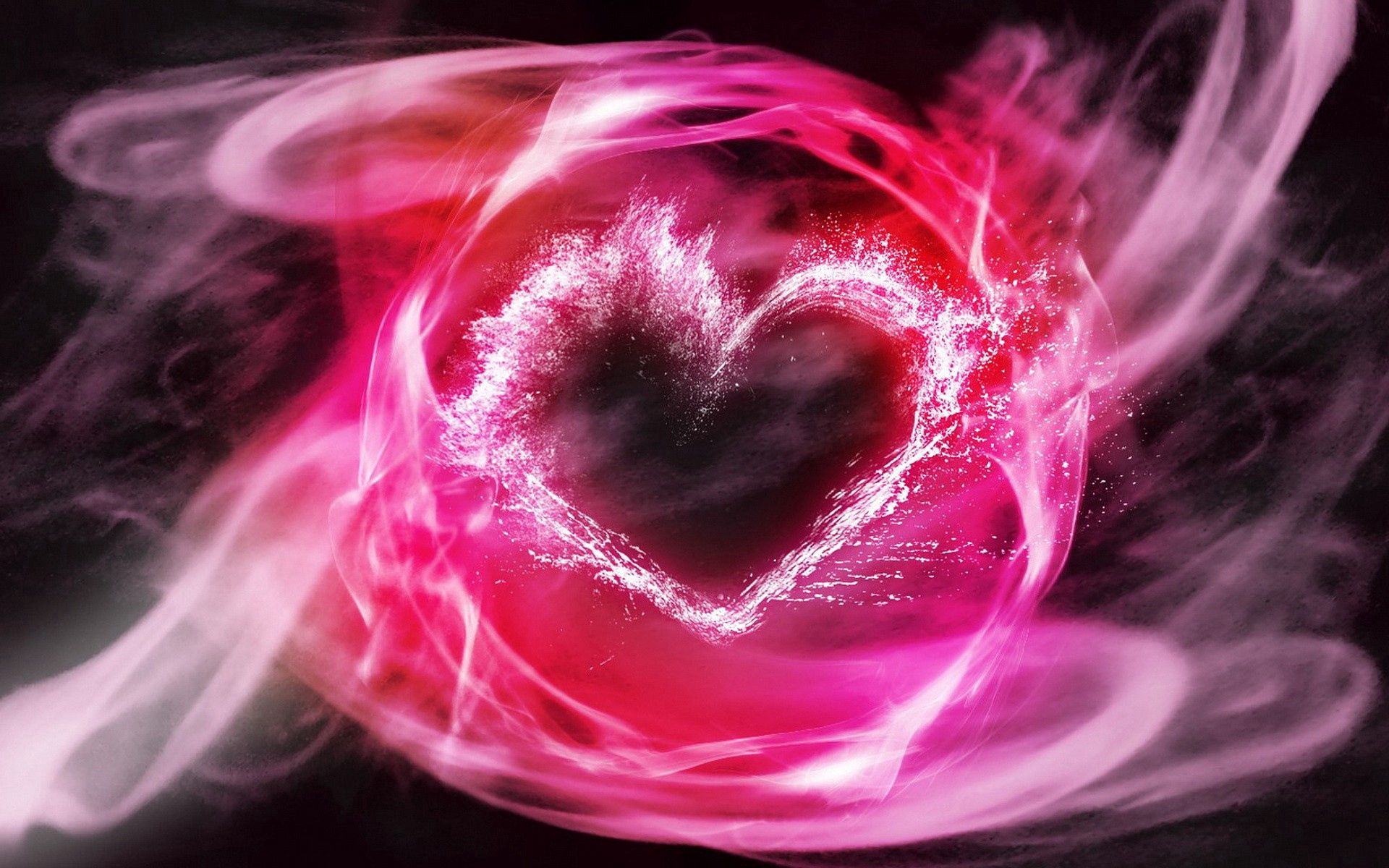Download mobile wallpaper Plexus, Smoke, Patterns, Lines, Abstract, Heart for free.