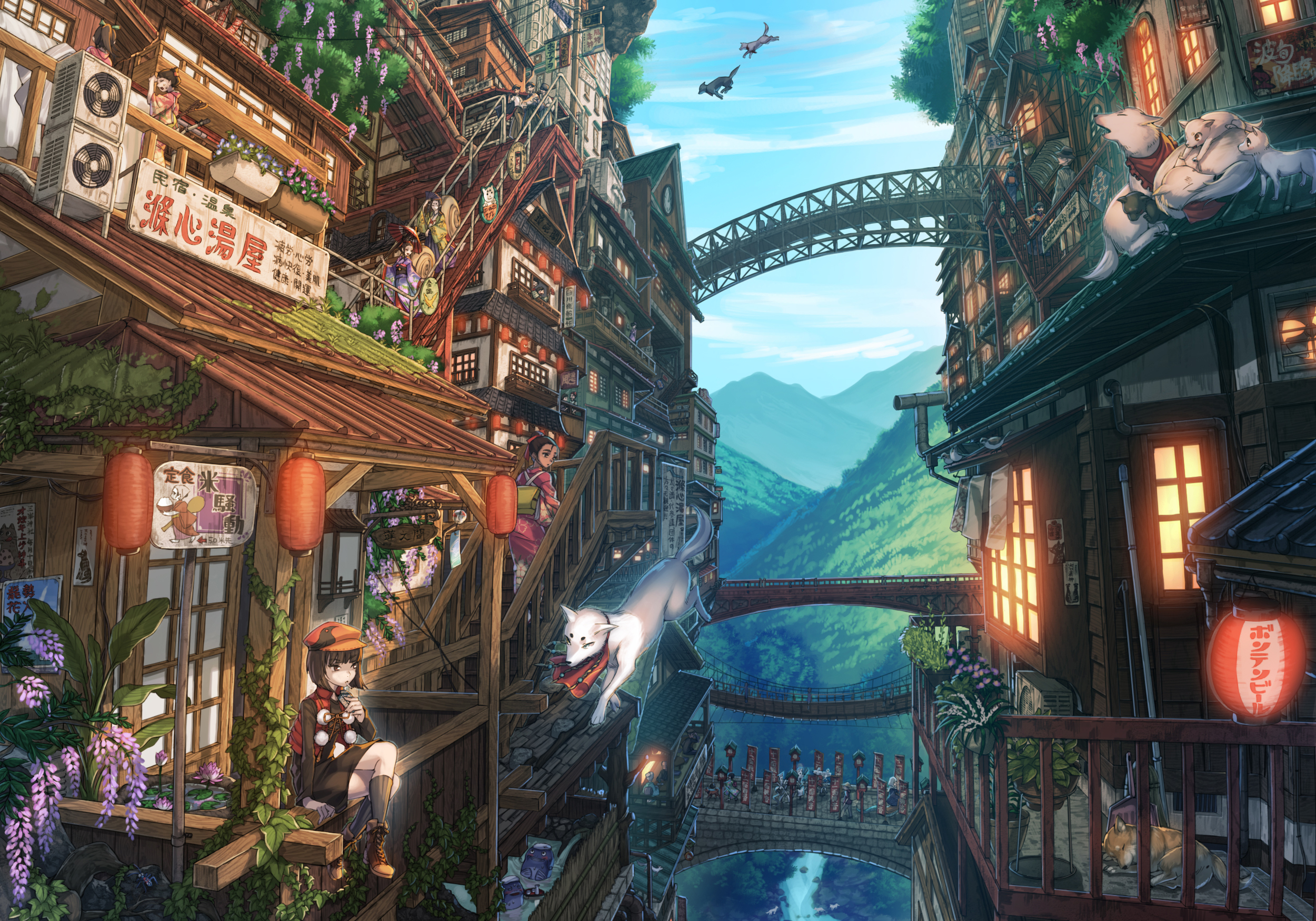 Baixe gratuitamente a imagem Anime, Cidade, Original na área de trabalho do seu PC