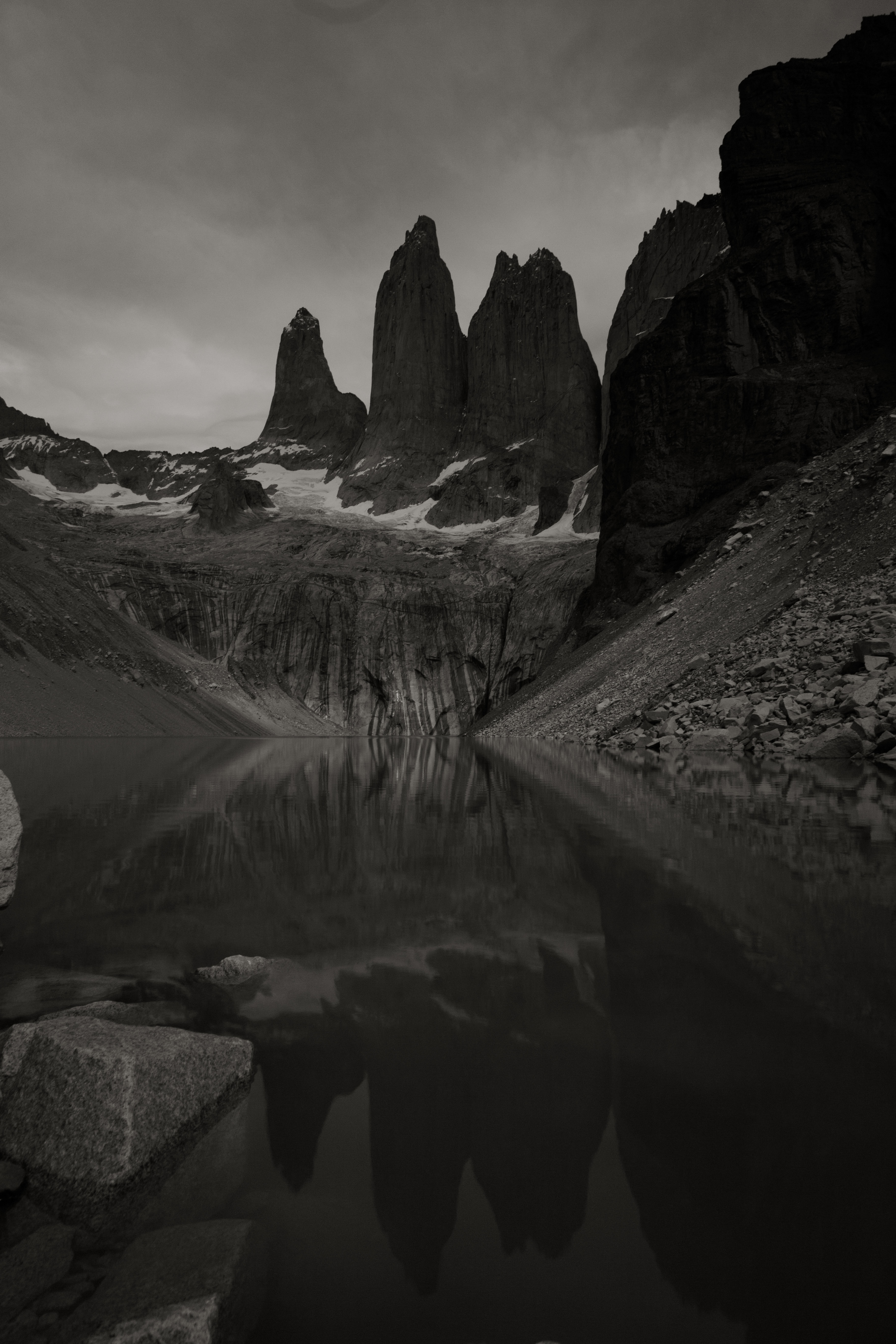 Download mobile wallpaper Mountains, Stones, Rocks, Chb, Nature, Landscape, Bw for free.