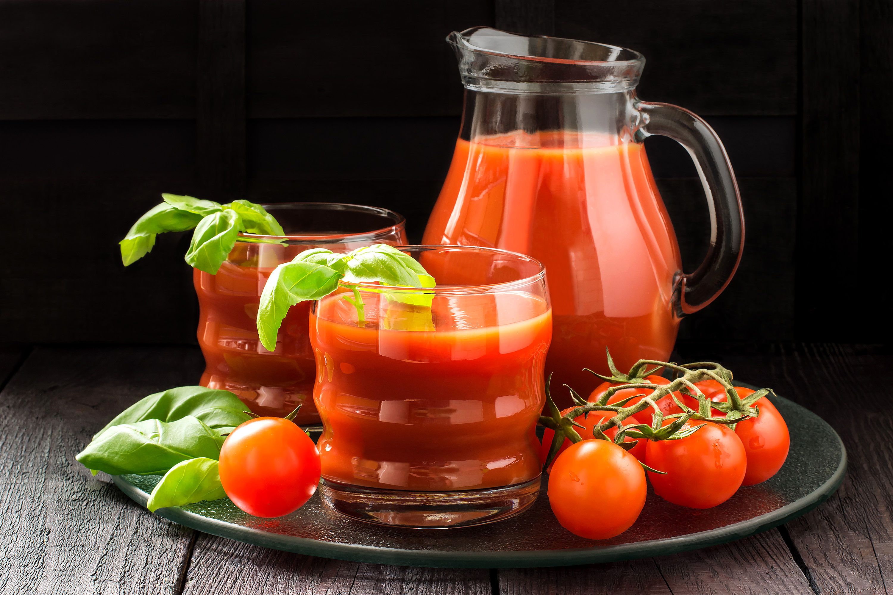 Download mobile wallpaper Food, Glass, Tomato, Juice for free.