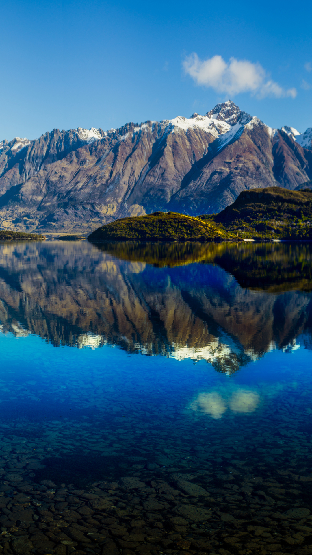 Handy-Wallpaper Berg, See, Neuseeland, Gebirge, Panorama, Erde/natur, Spiegelung kostenlos herunterladen.
