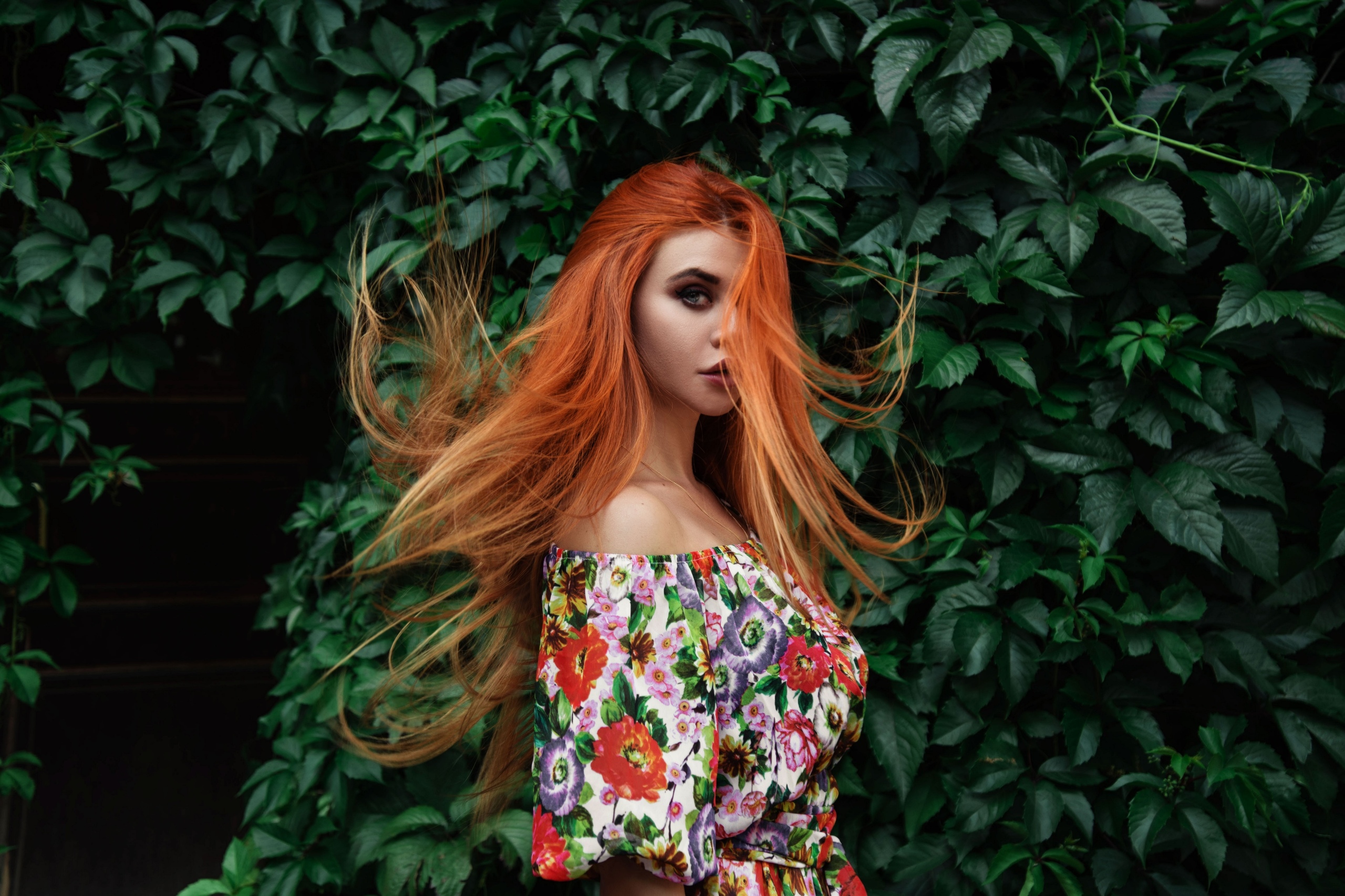 Download mobile wallpaper Redhead, Model, Women, Long Hair for free.