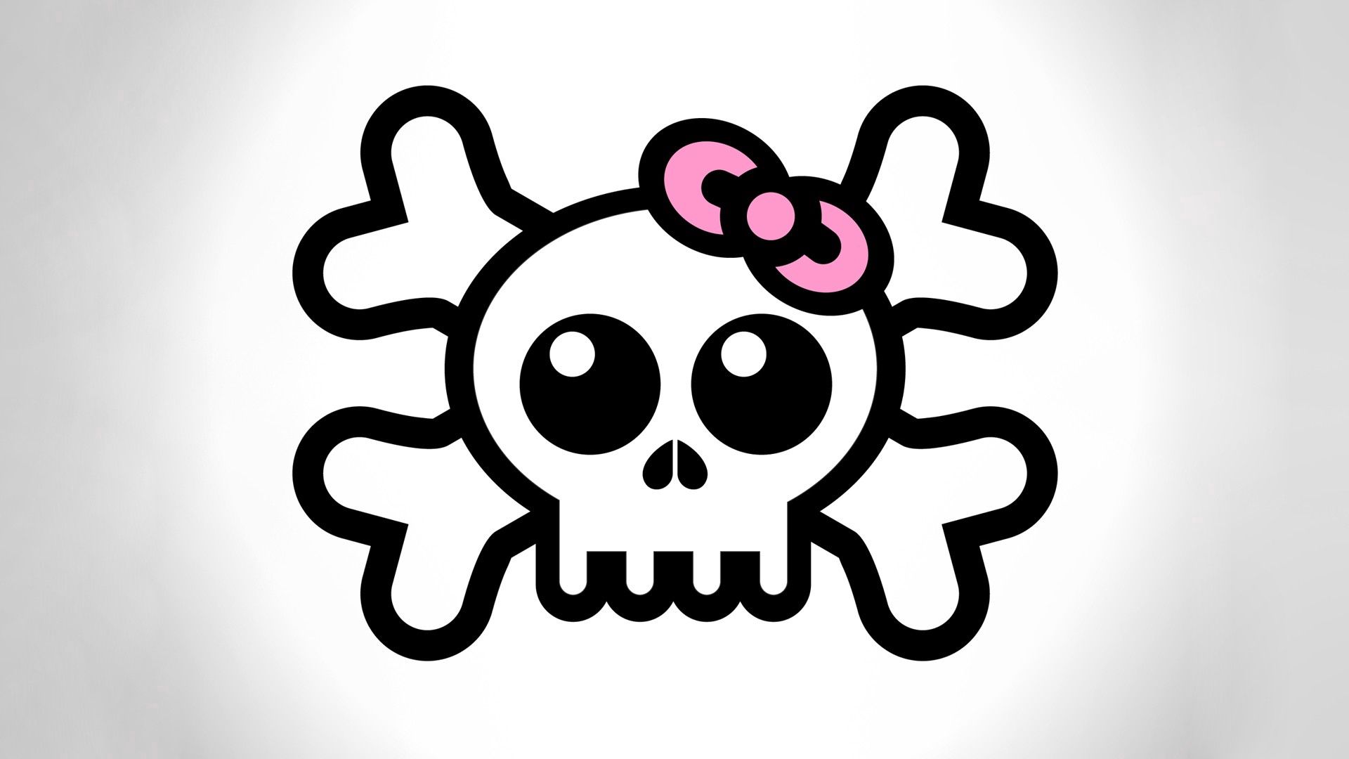 Download mobile wallpaper Bow, Picture, Drawing, Vector, Skull for free.