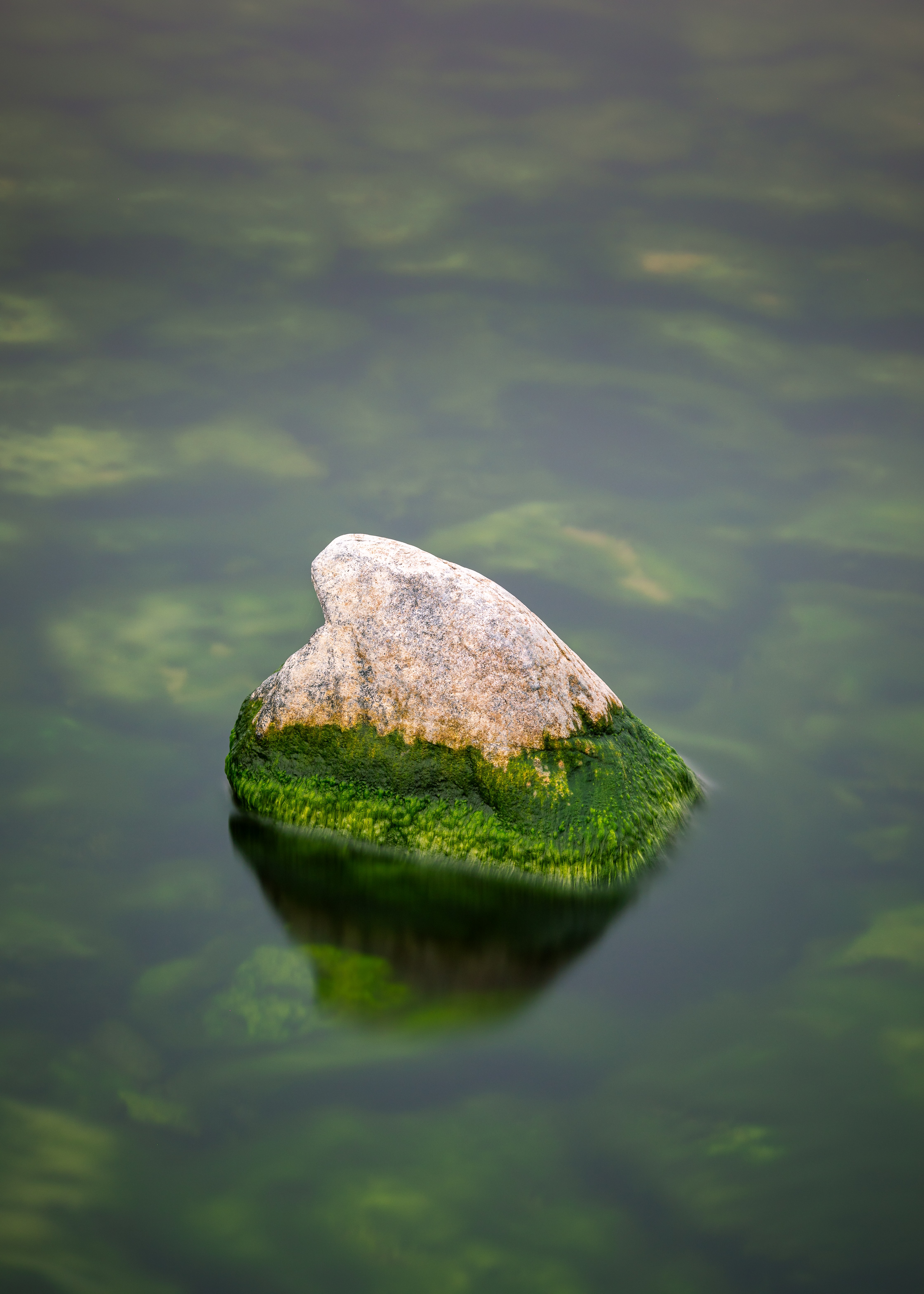 Download mobile wallpaper Rock, Nature, Stone, Water, Moss for free.