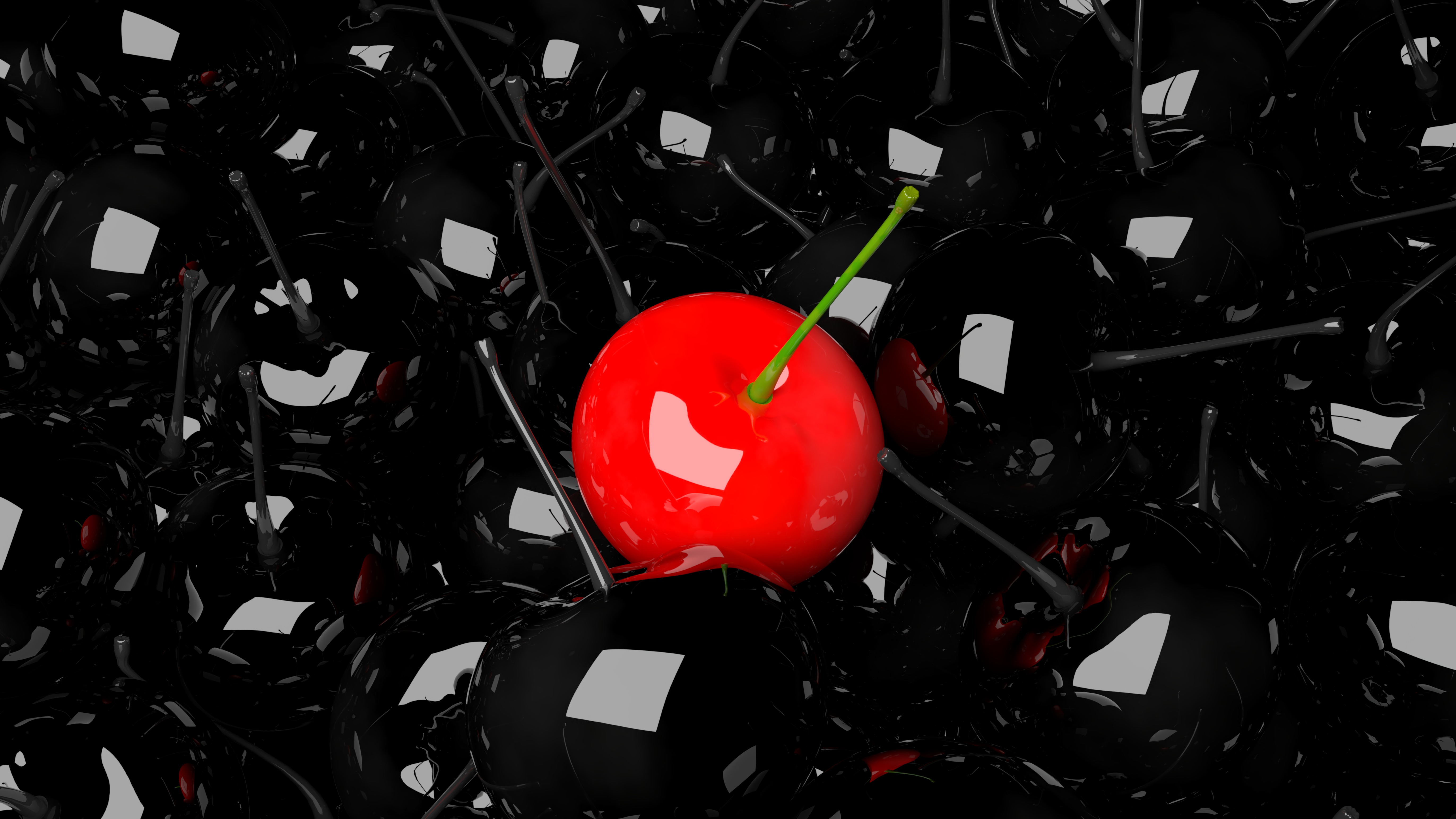 Download mobile wallpaper Berry, Cherry, 3D for free.