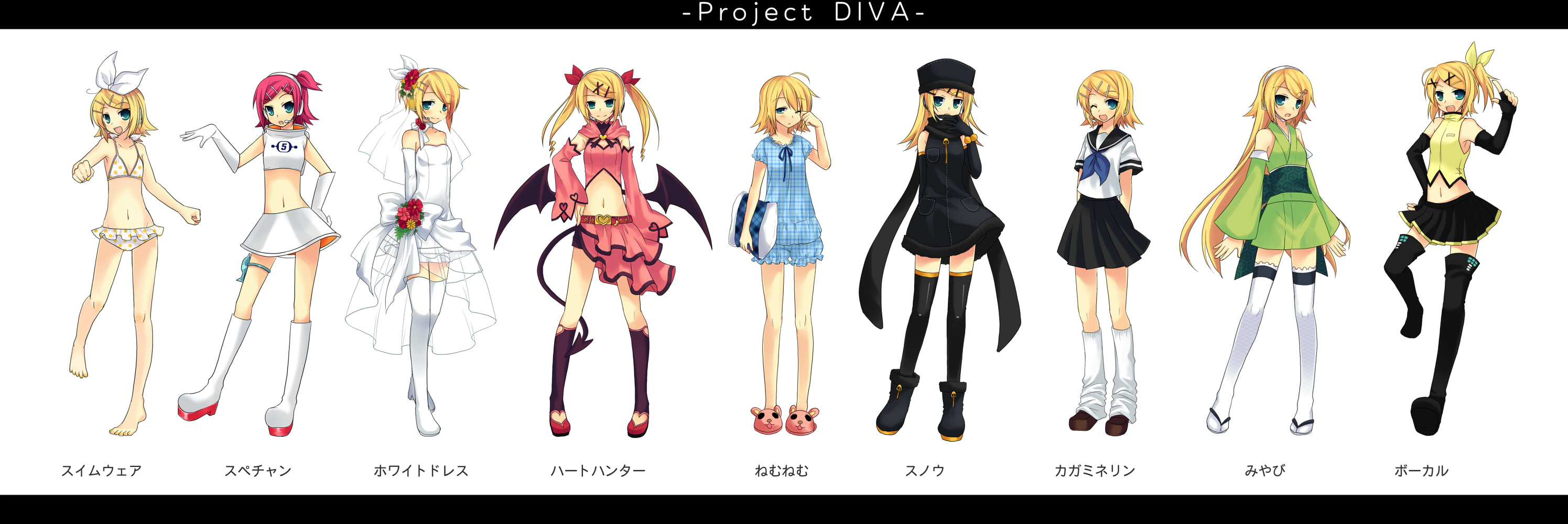 Handy-Wallpaper Vocaloid, Animes, Rin Kagamine, Projekt Diva kostenlos herunterladen.