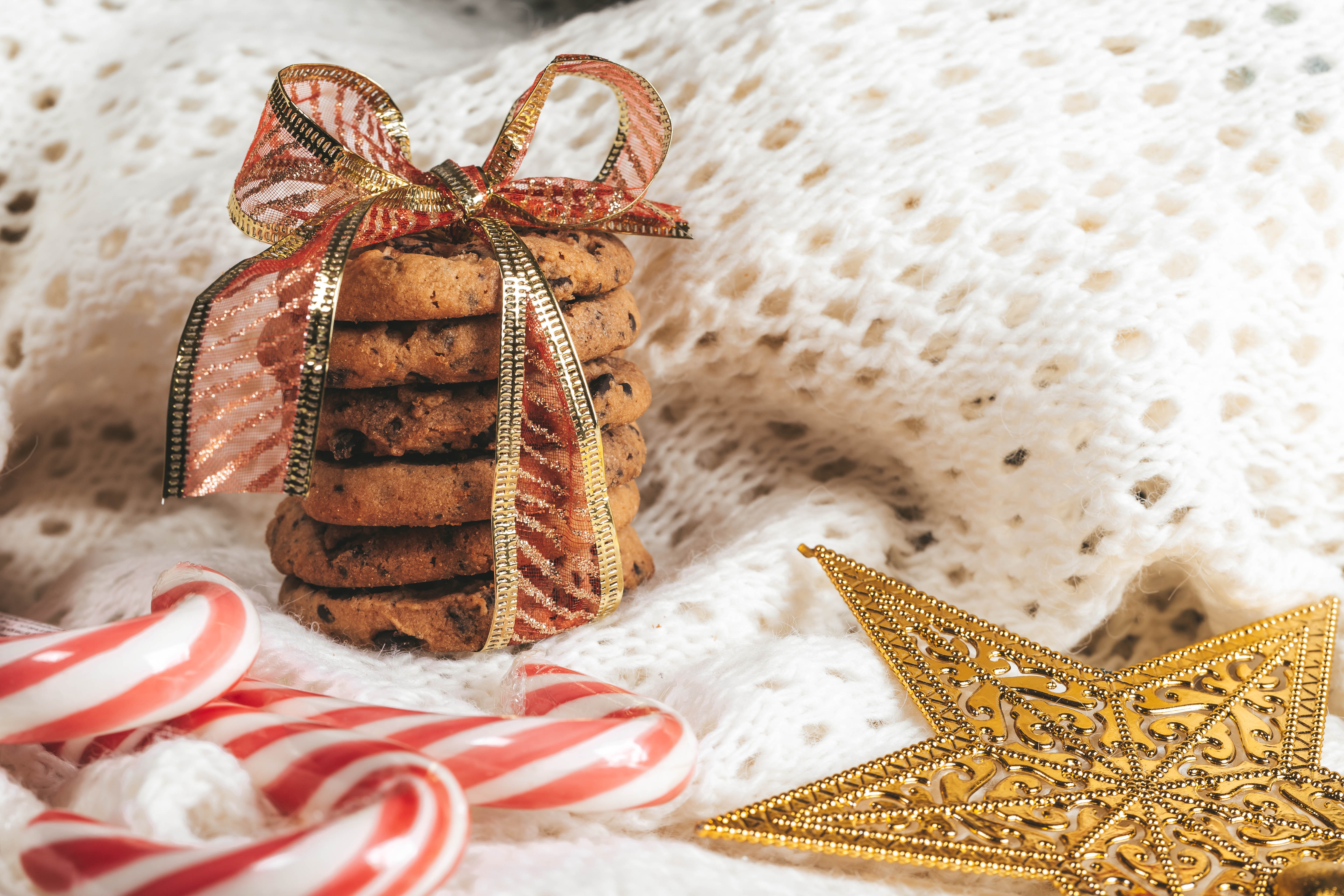 Завантажити шпалери безкоштовно Різдво, Печиво, Харчування, Карамельна Паличка картинка на робочий стіл ПК