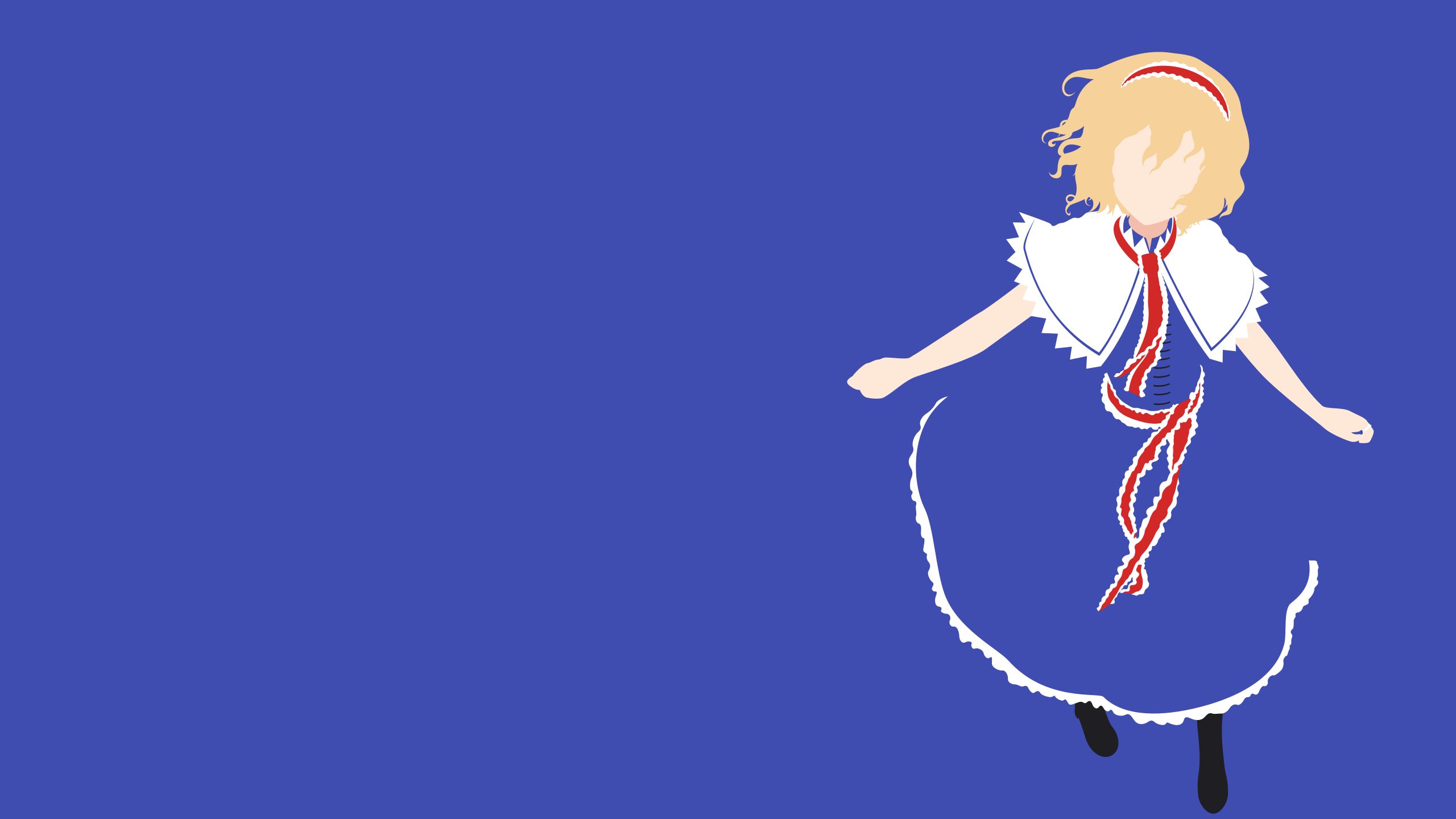 Free download wallpaper Anime, Blonde, Dress, Headband, Touhou, Minimalist, Alice Margatroid, Blue Dress on your PC desktop