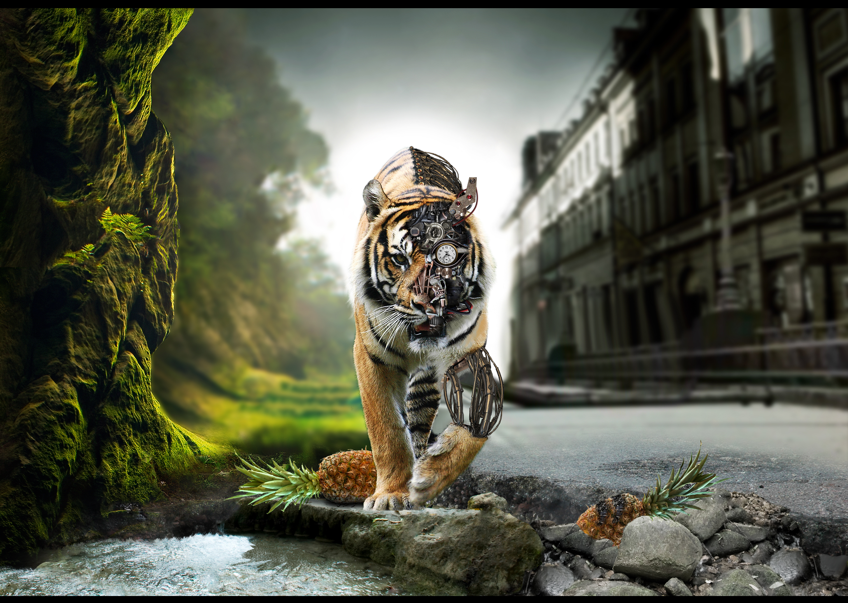 13942 descargar imagen animales, arte, robots, tigres: fondos de pantalla y protectores de pantalla gratis