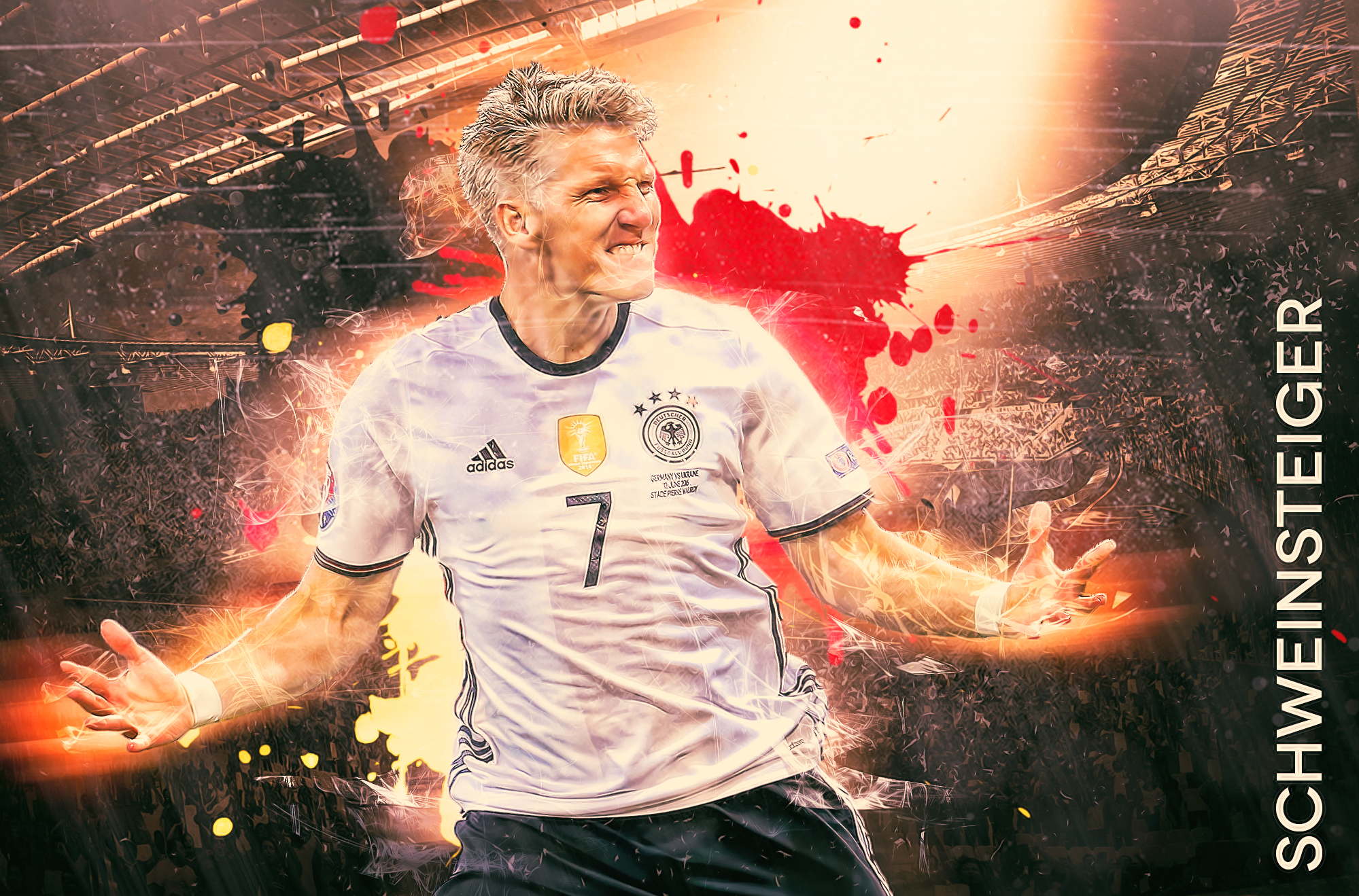 Téléchargez des papiers peints mobile Des Sports, Football, Allemand, Bastian Schweinsteiger gratuitement.